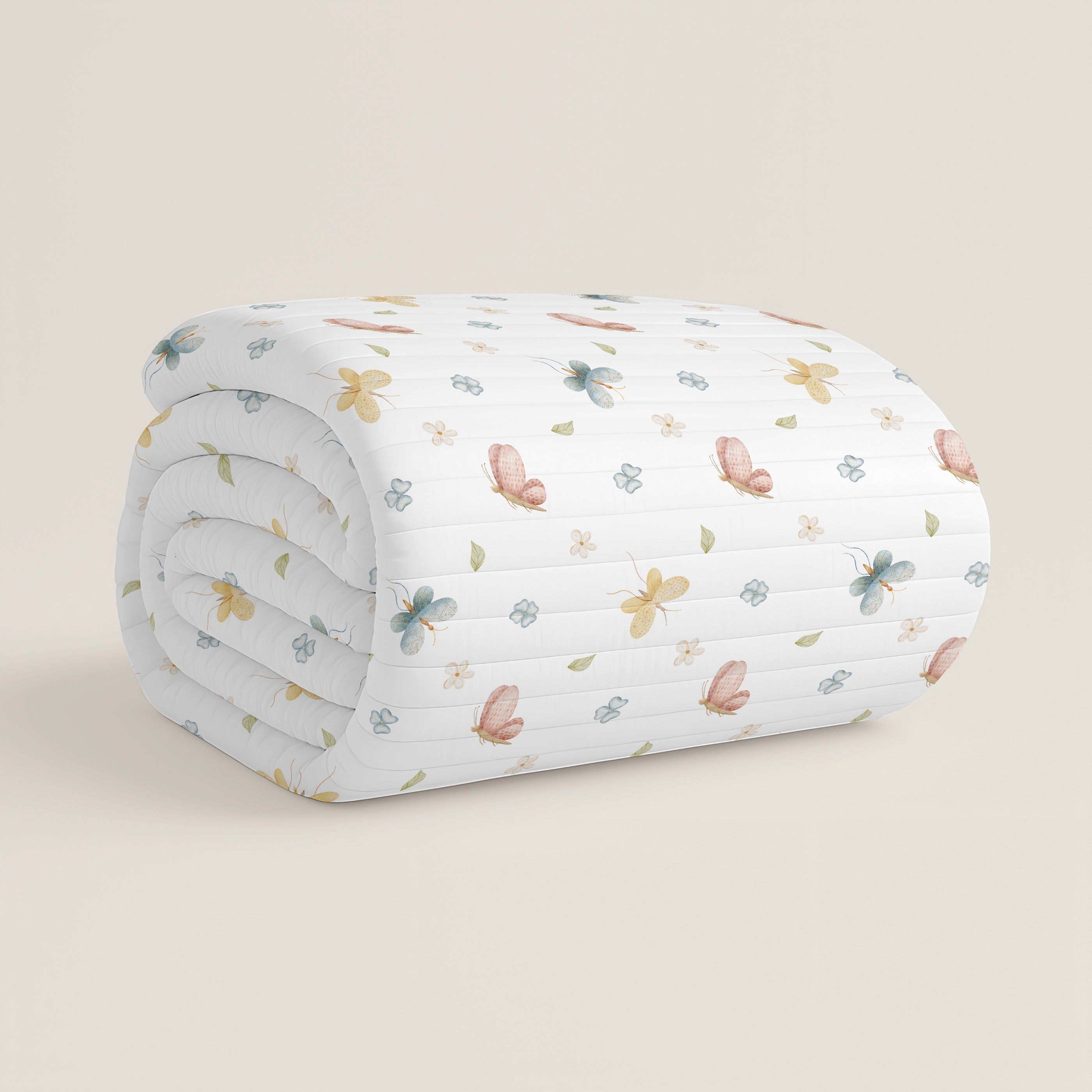 COLCHA BOUTI REVERSIBLE CUNA BEBÉ LORIAN 100% ALGODÓN