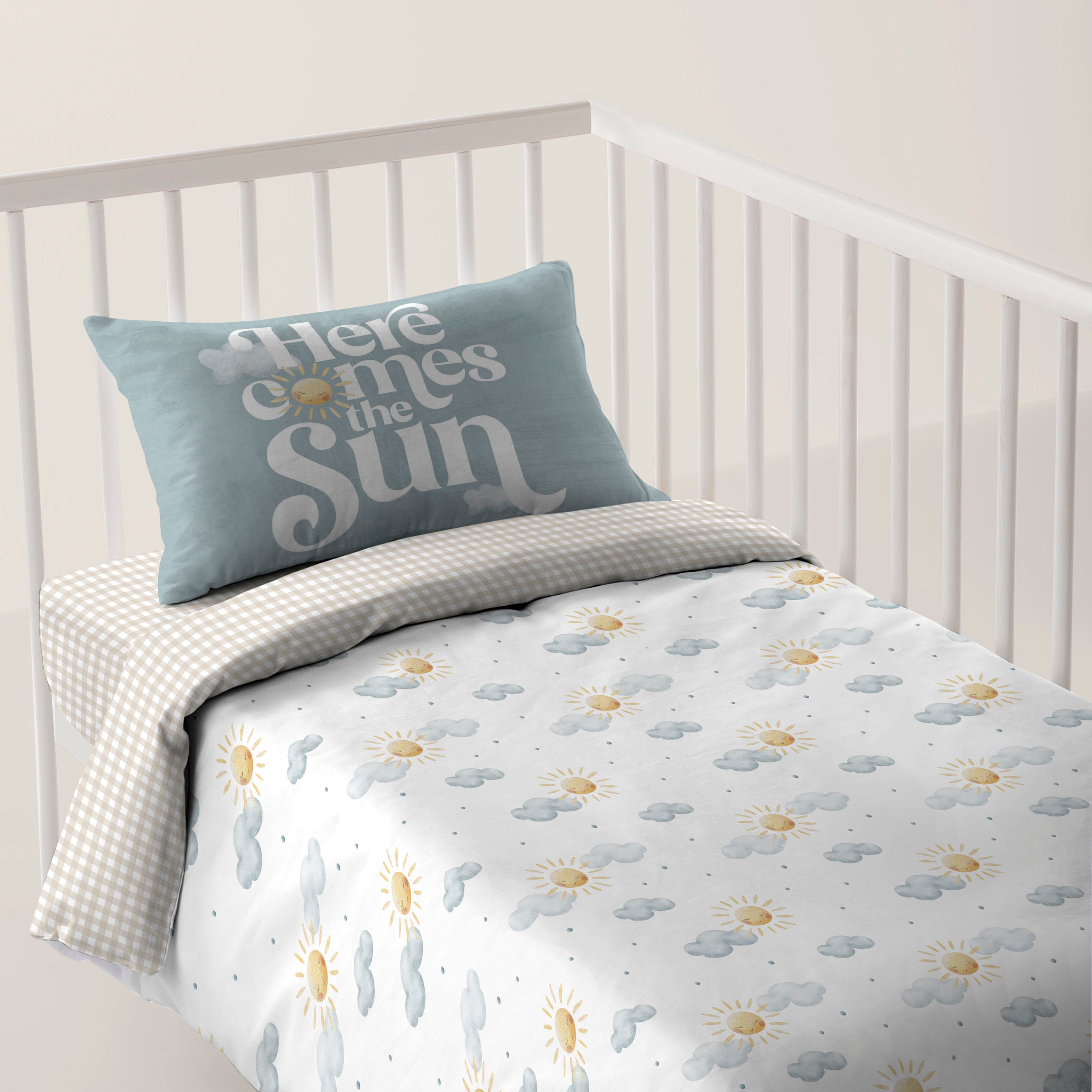 FUNDA NÓRDICA REVERSIBLE CUNA BEBÉ SUN 100% ALGODÓN