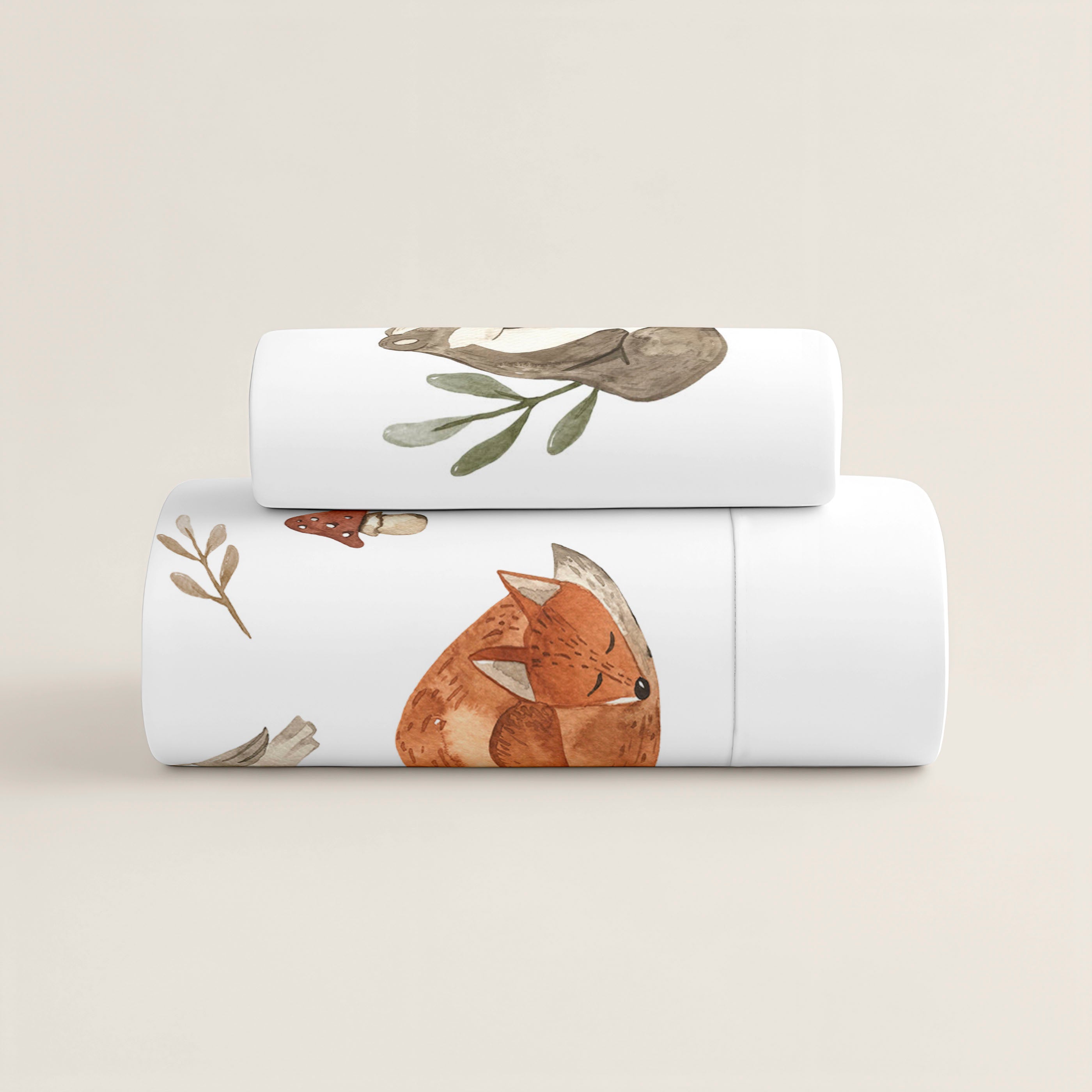 FUNDA NÓRDICA REVERSIBLE CUNA BEBÉ WOODLAND 100% ALGODÓN