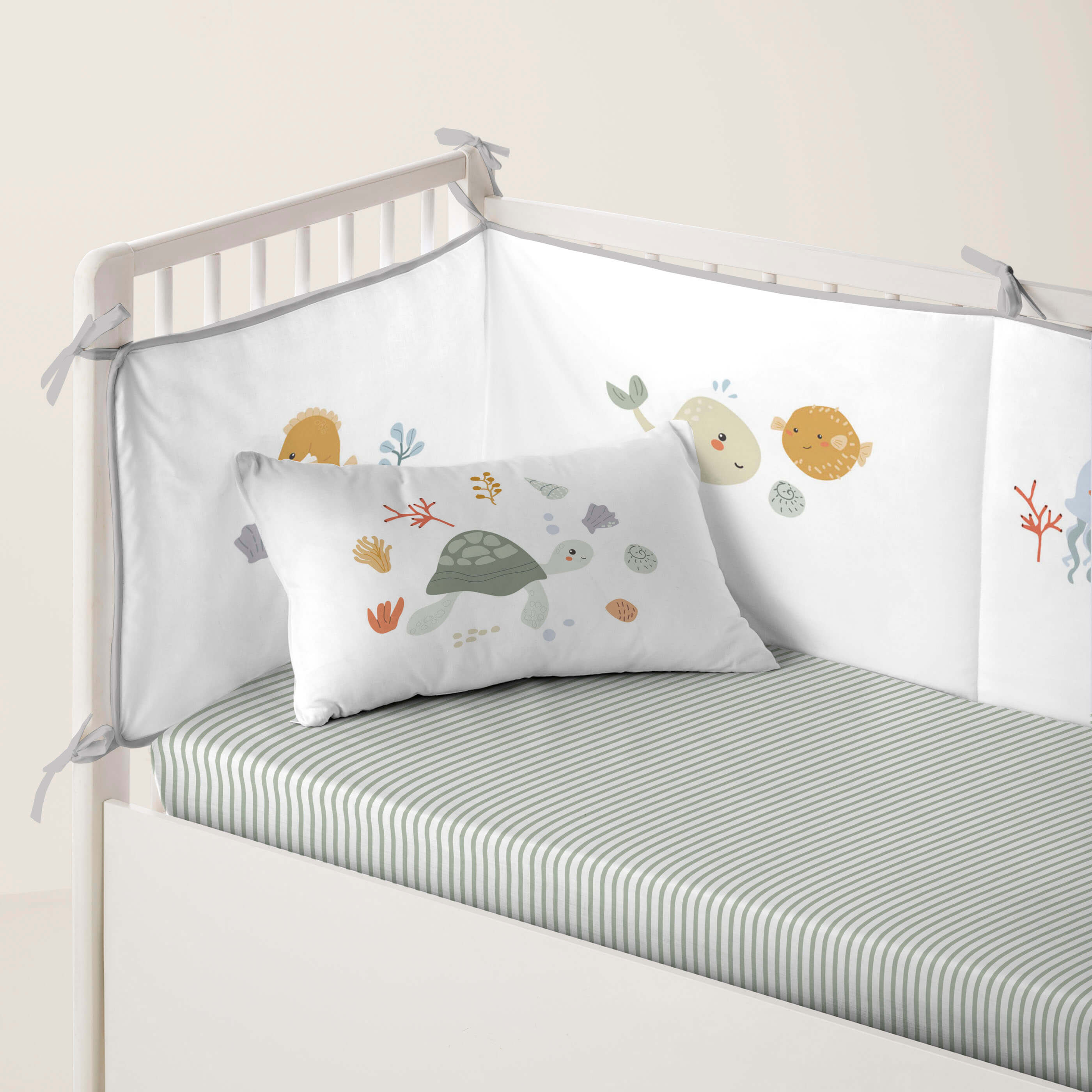 PROTECTOR CHICHONERA DE CUNA BEBÉ OCEAN LIFE