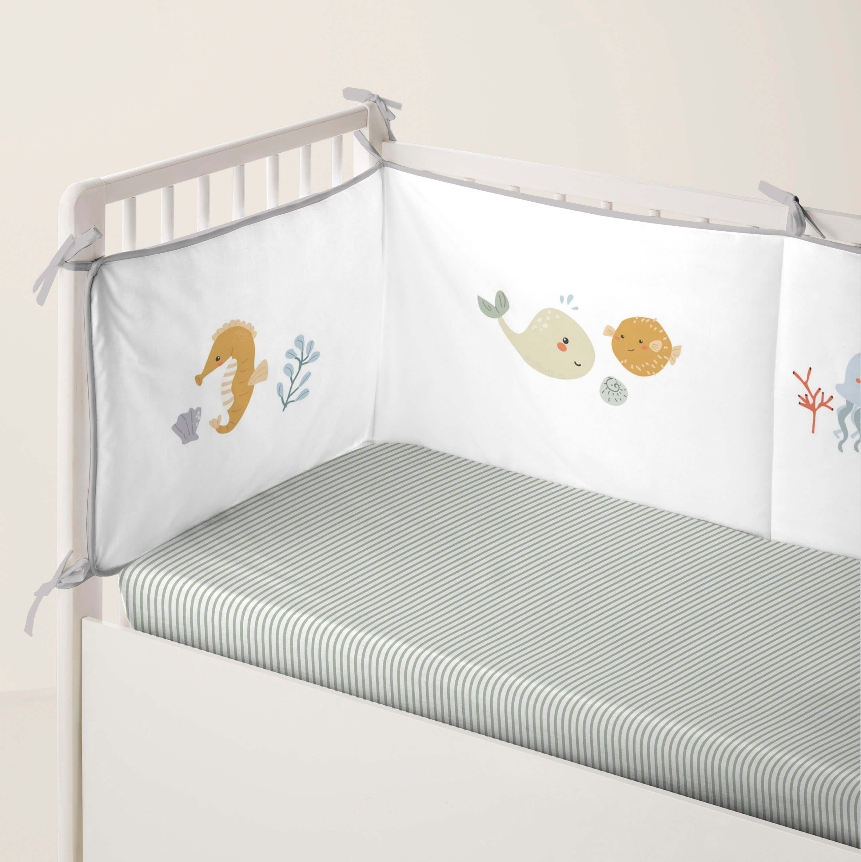 PROTECTOR CHICHONERA DE CUNA BEBÉ OCEAN LIFE