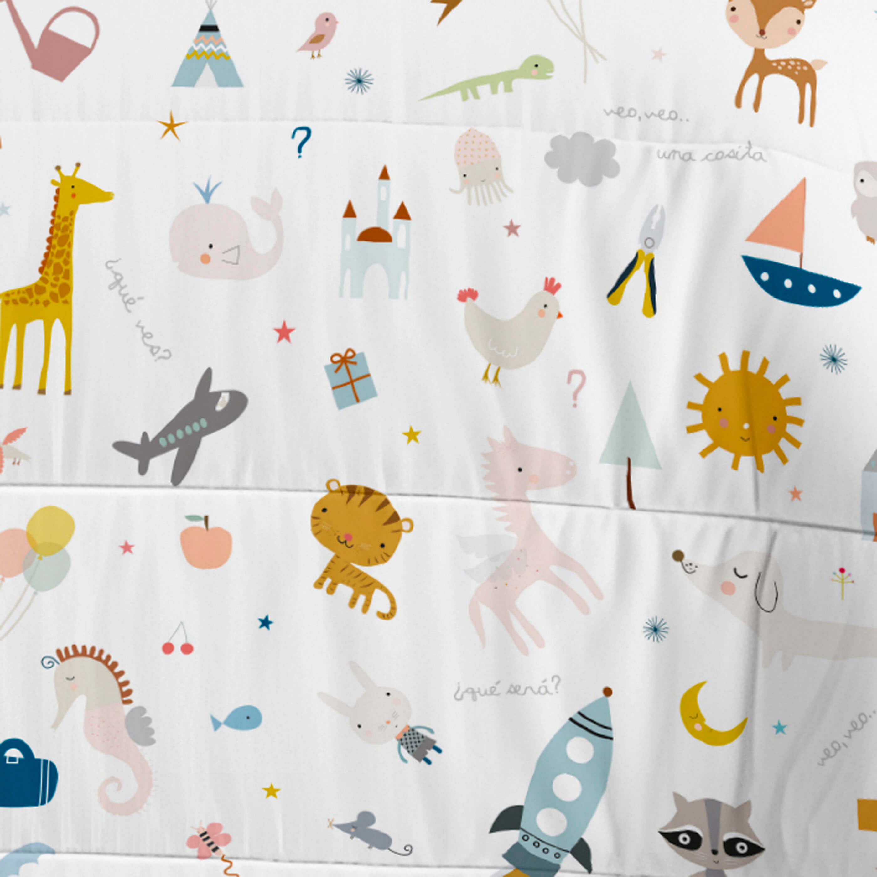 EDREDÓN NÓRDICO ESTAMPADO INFANTIL VEO VEO