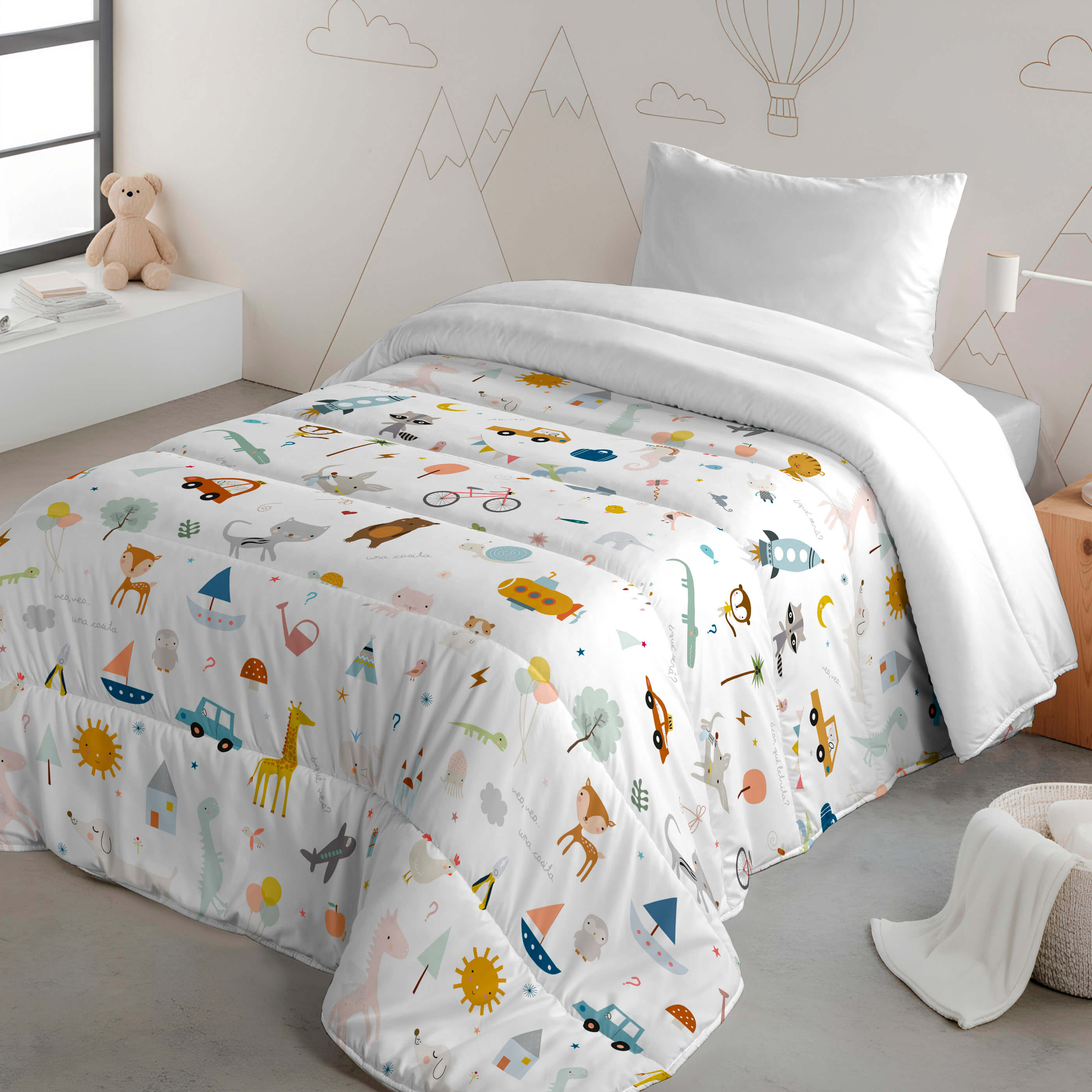 EDREDÓN NÓRDICO ESTAMPADO INFANTIL VEO VEO