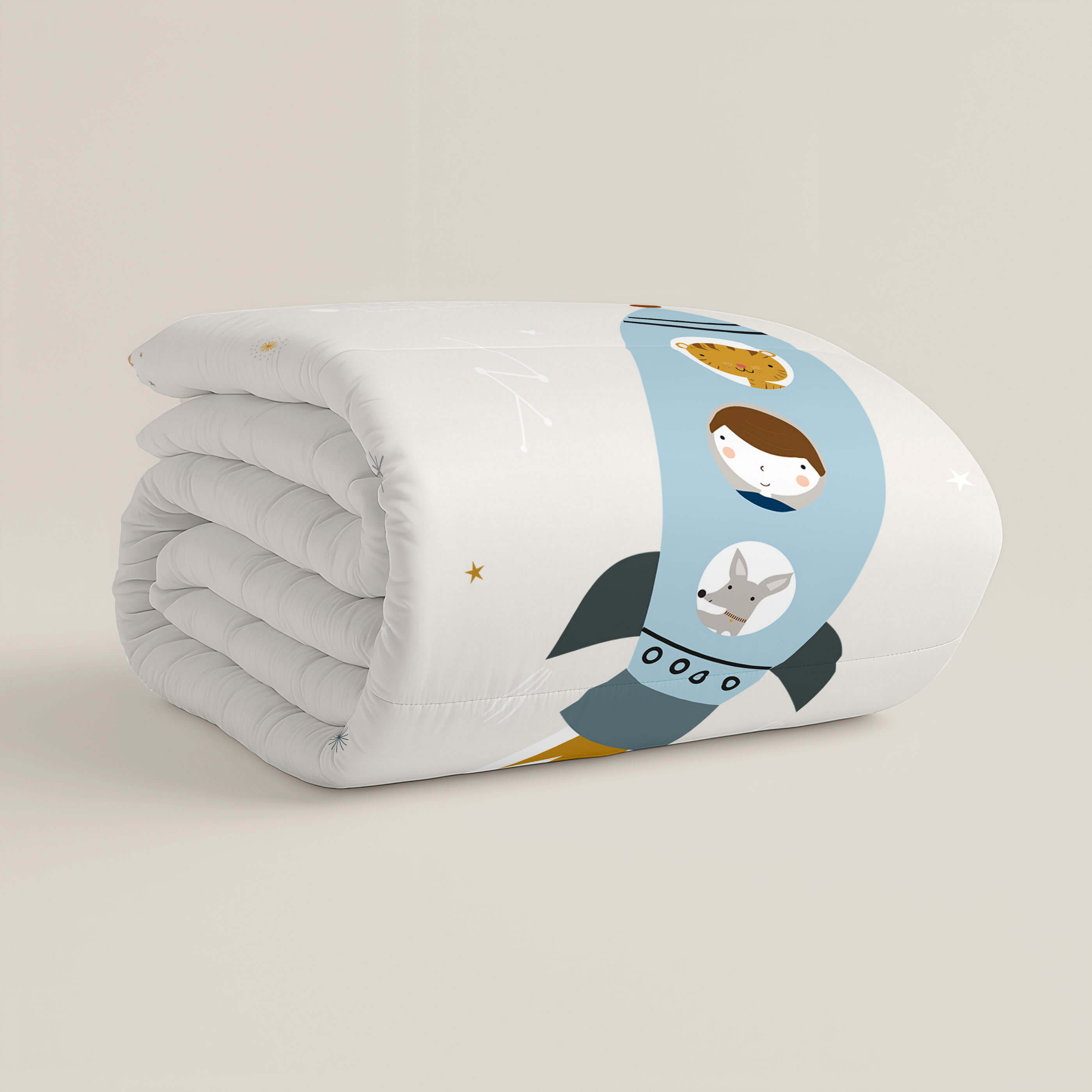EDREDÓN NÓRDICO ESTAMPADO INFANTIL VIAJE ESPACIAL
