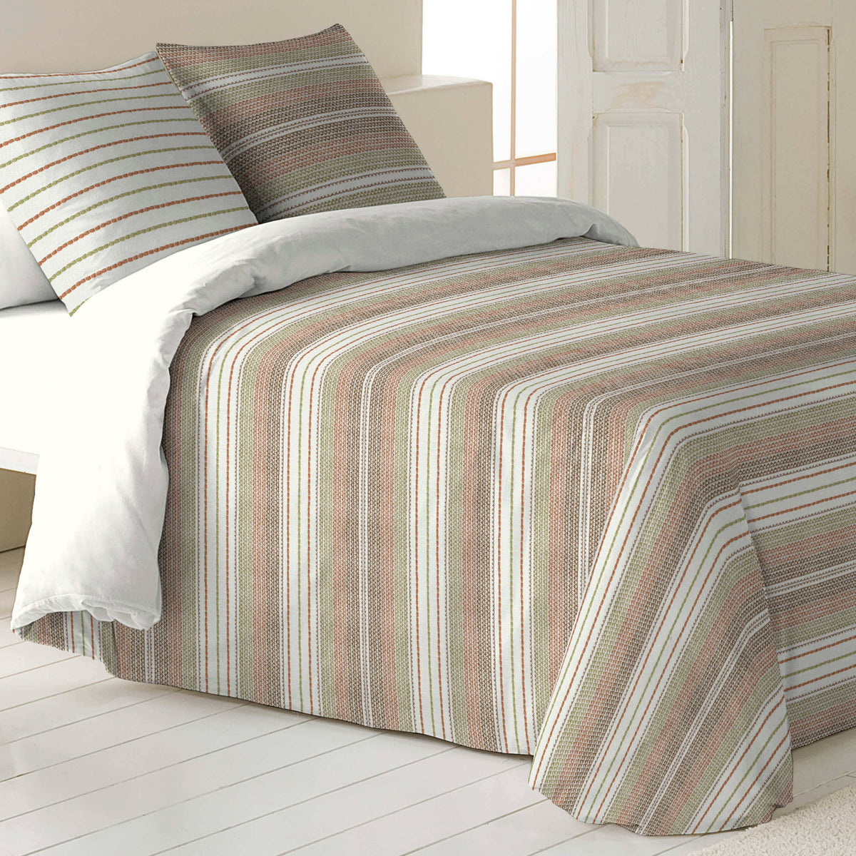 COPRIPIUMINO STAMPATO NAUEK GREY 100% COTONE