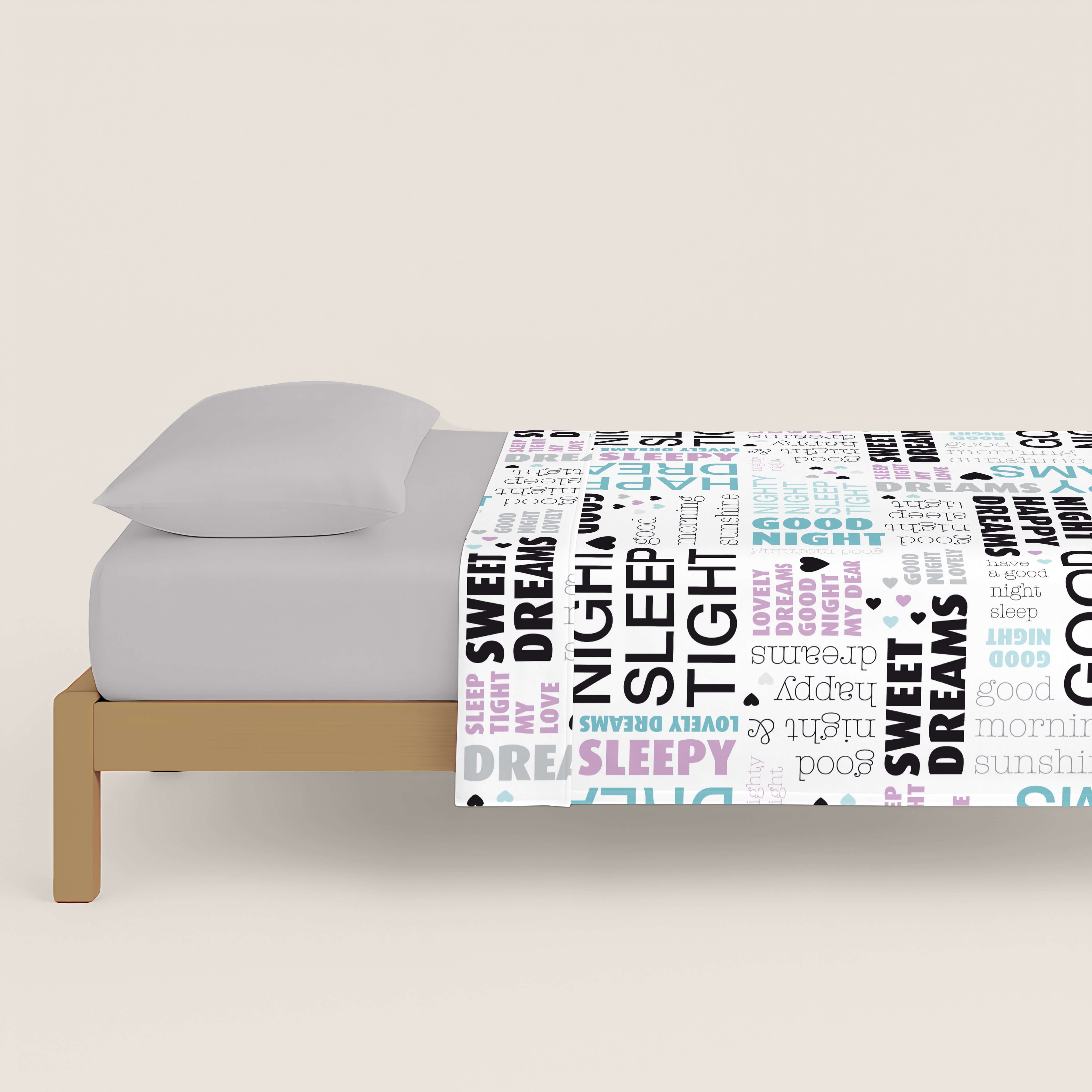 JUEGO SÁBANAS ESTAMPADAS GOD NATT 100% ALGODÓN