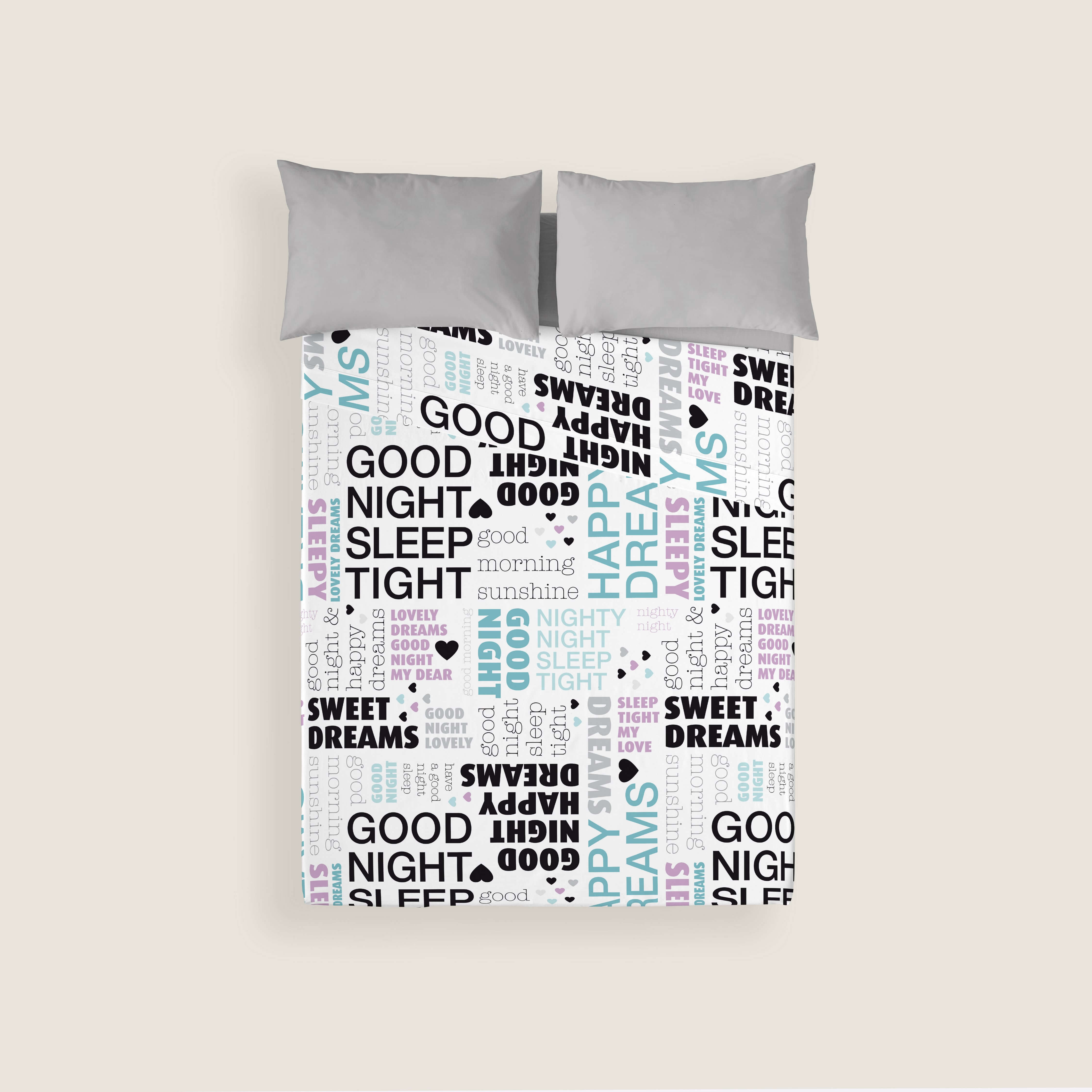 JUEGO SÁBANAS ESTAMPADAS GOD NATT 100% ALGODÓN