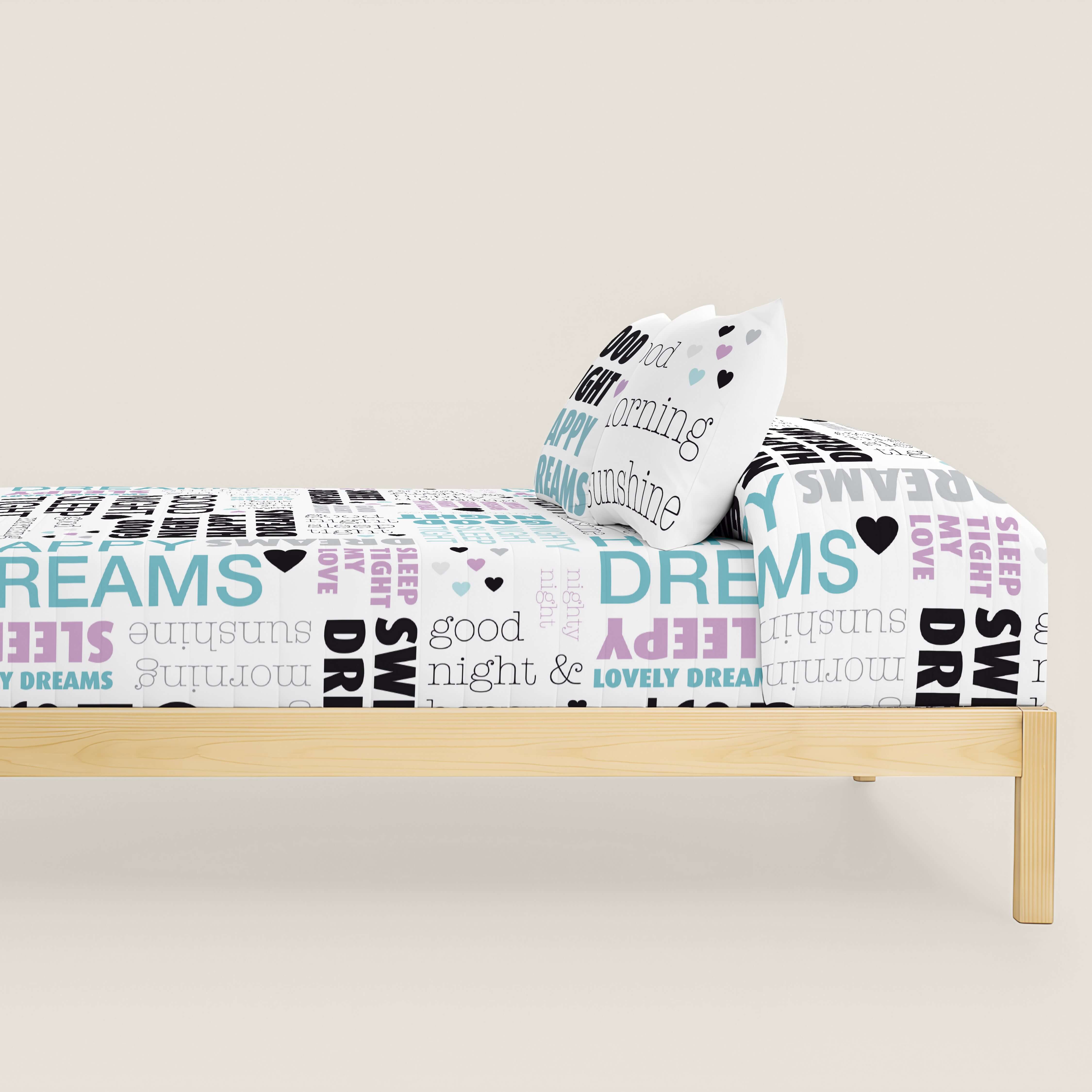 COLCHA BOUTI ESTAMPADA GOD NATT 100% ALGODÓN