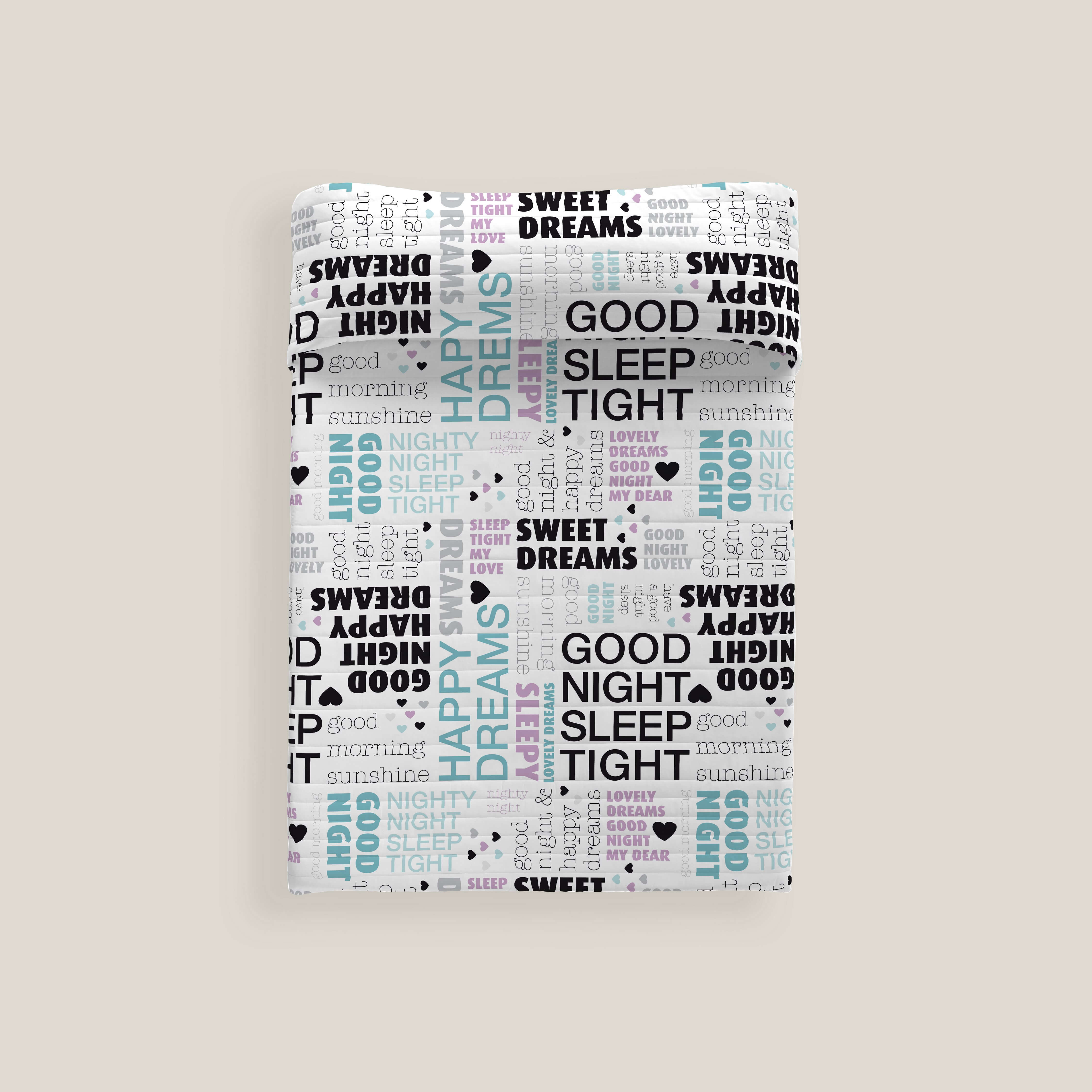 COPERTA BOUTI STAMPATA GOD NATT 100% COTONE
