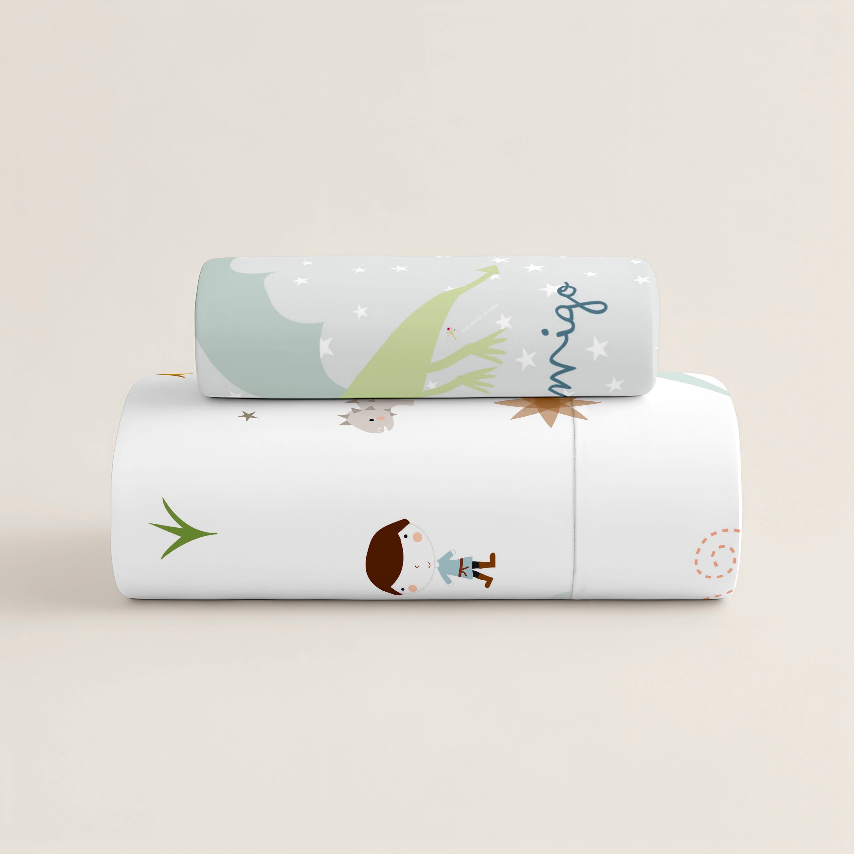 DRAP DE LIT BÉBÉ DINOS B 100% COTON