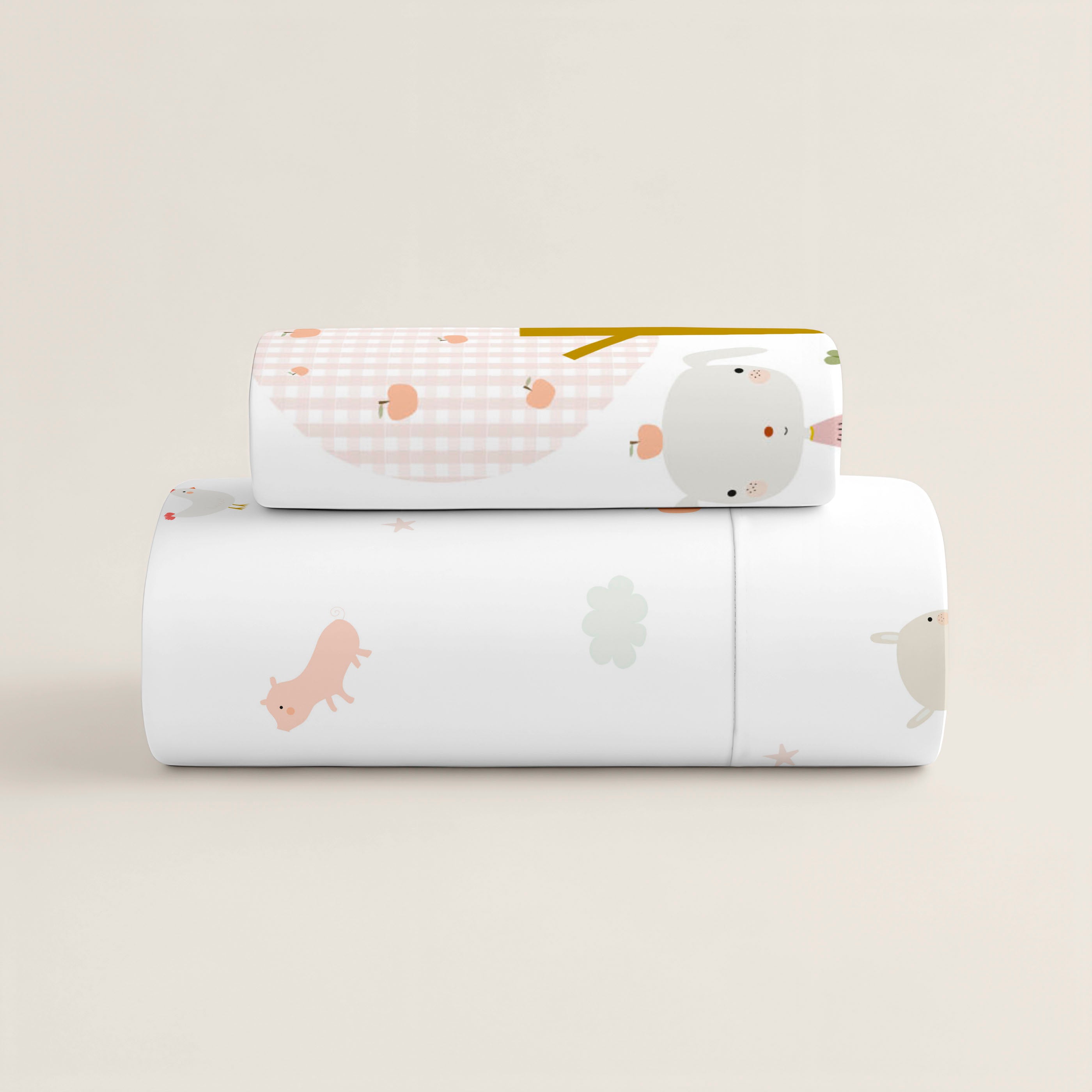 PARURE DE DRAP BERCEAU BÉBÉ FERME B 10% COTON