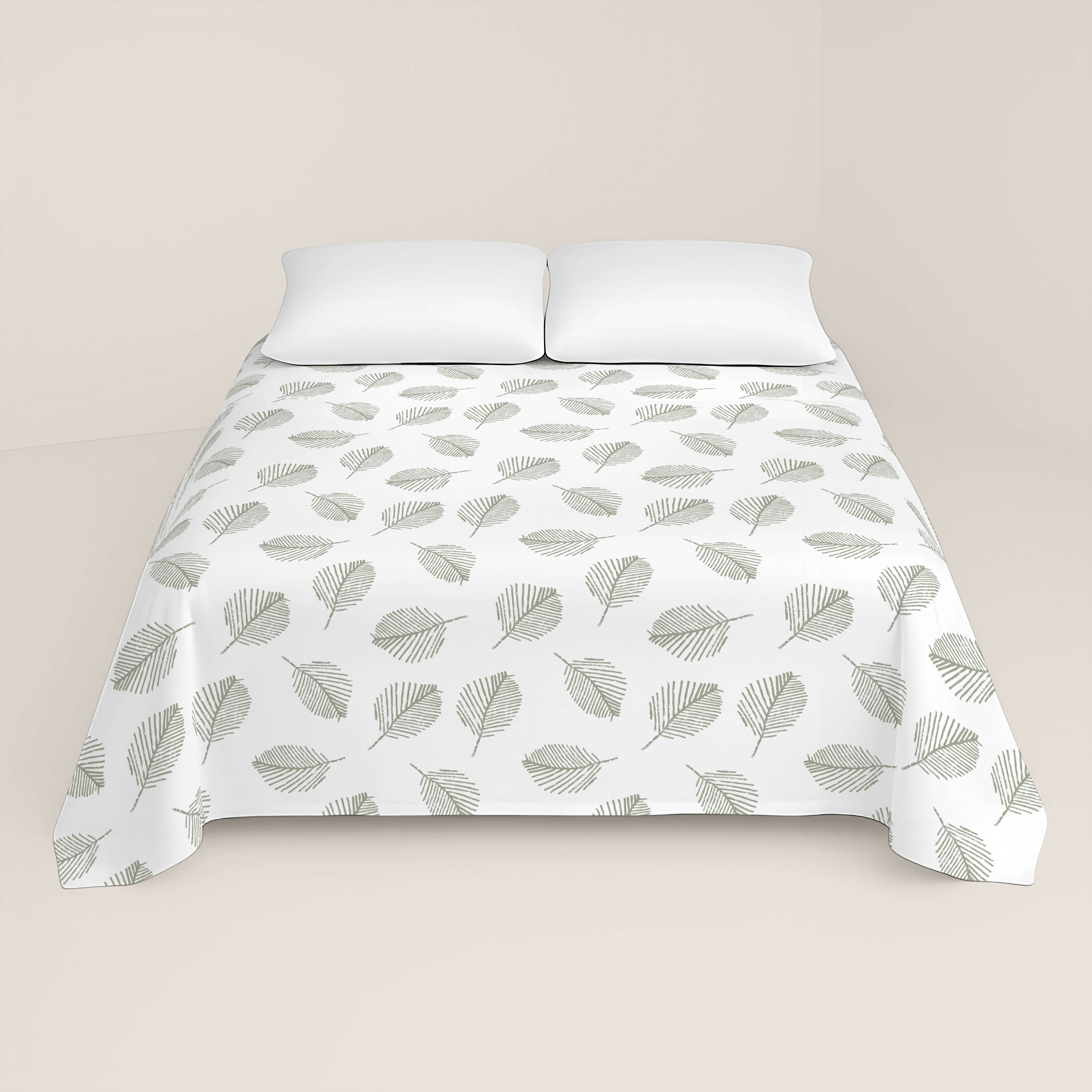 JUEGO SÁBANAS ESTAMPADAS JAHO SAGE 100% ALGODÓN