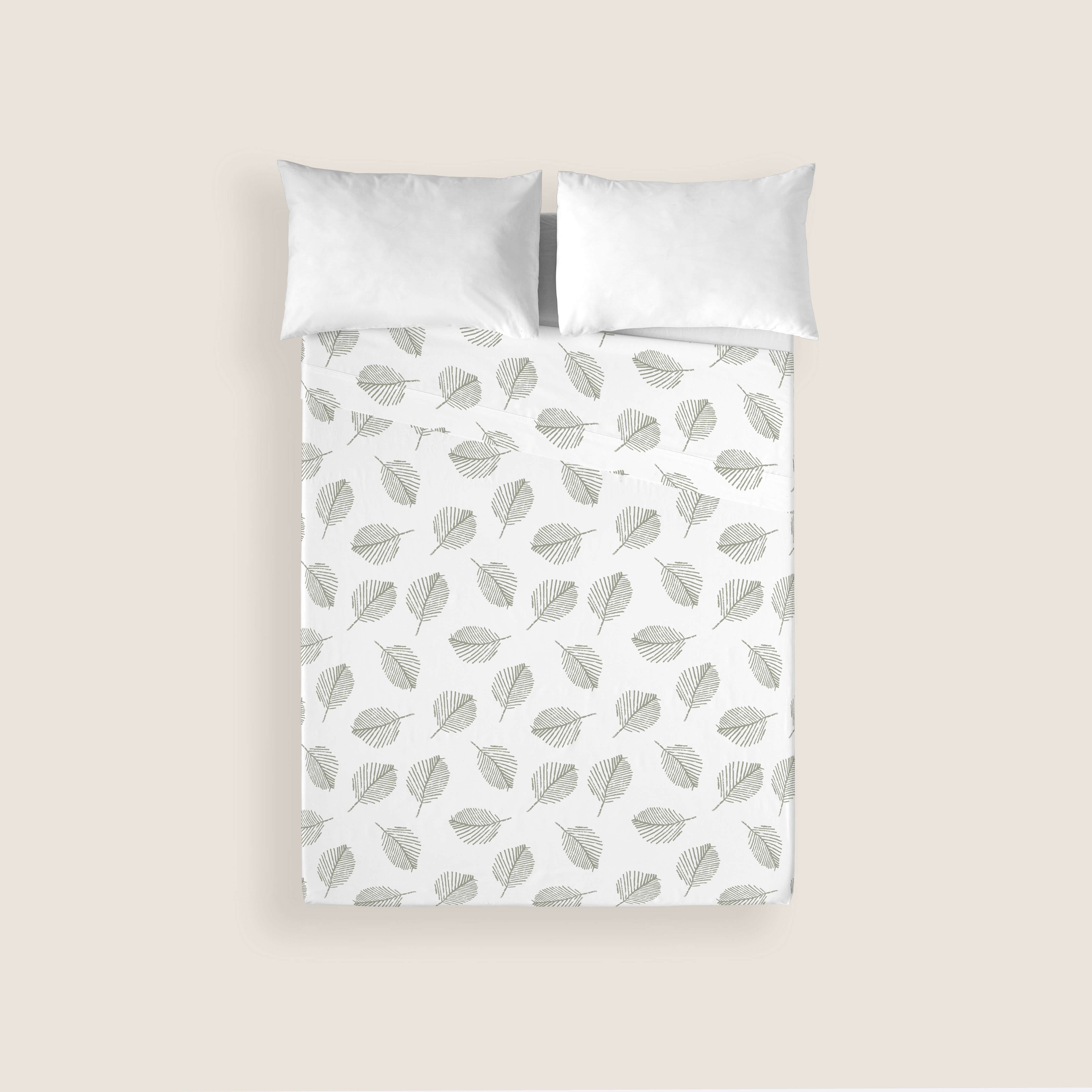 JUEGO SÁBANAS ESTAMPADAS JAHO SAGE 100% ALGODÓN