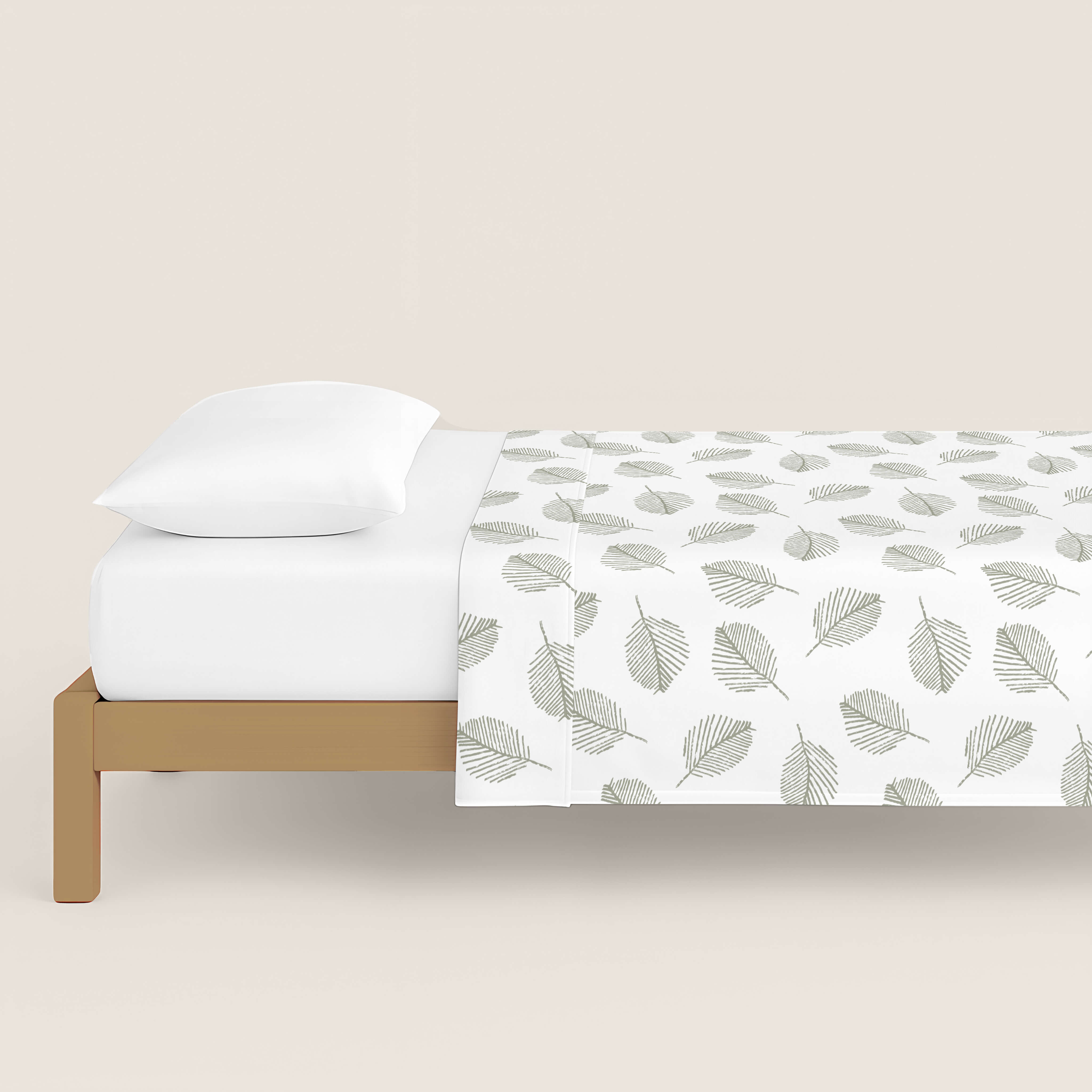 JUEGO SÁBANAS ESTAMPADAS JAHO SAGE 100% ALGODÓN