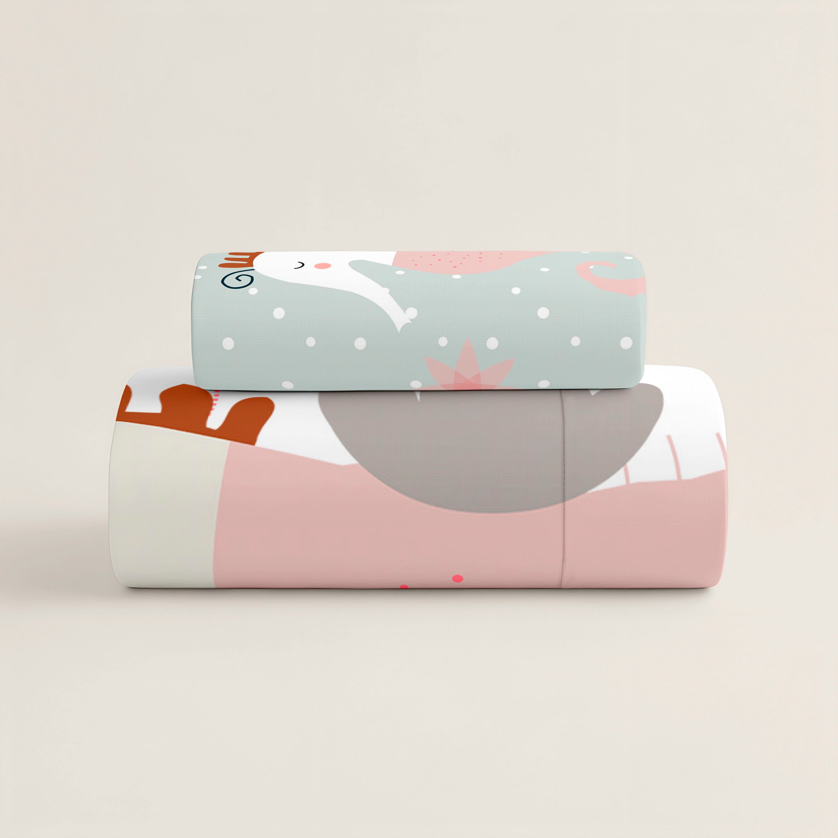 PARURE DE DRAP HOUSSE BERCEAU BÉBÉ HIPOCAMPE A 100% COTON