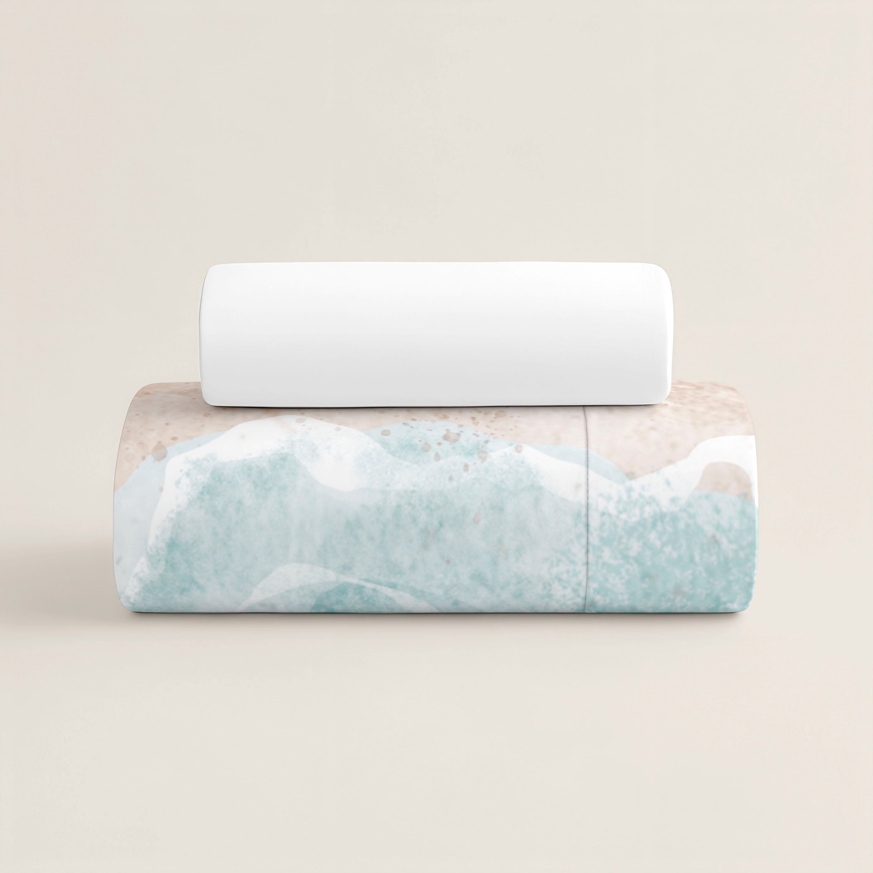 PARURE DE DRAPS IMPRIMÉE SEA SALT 100% COTON