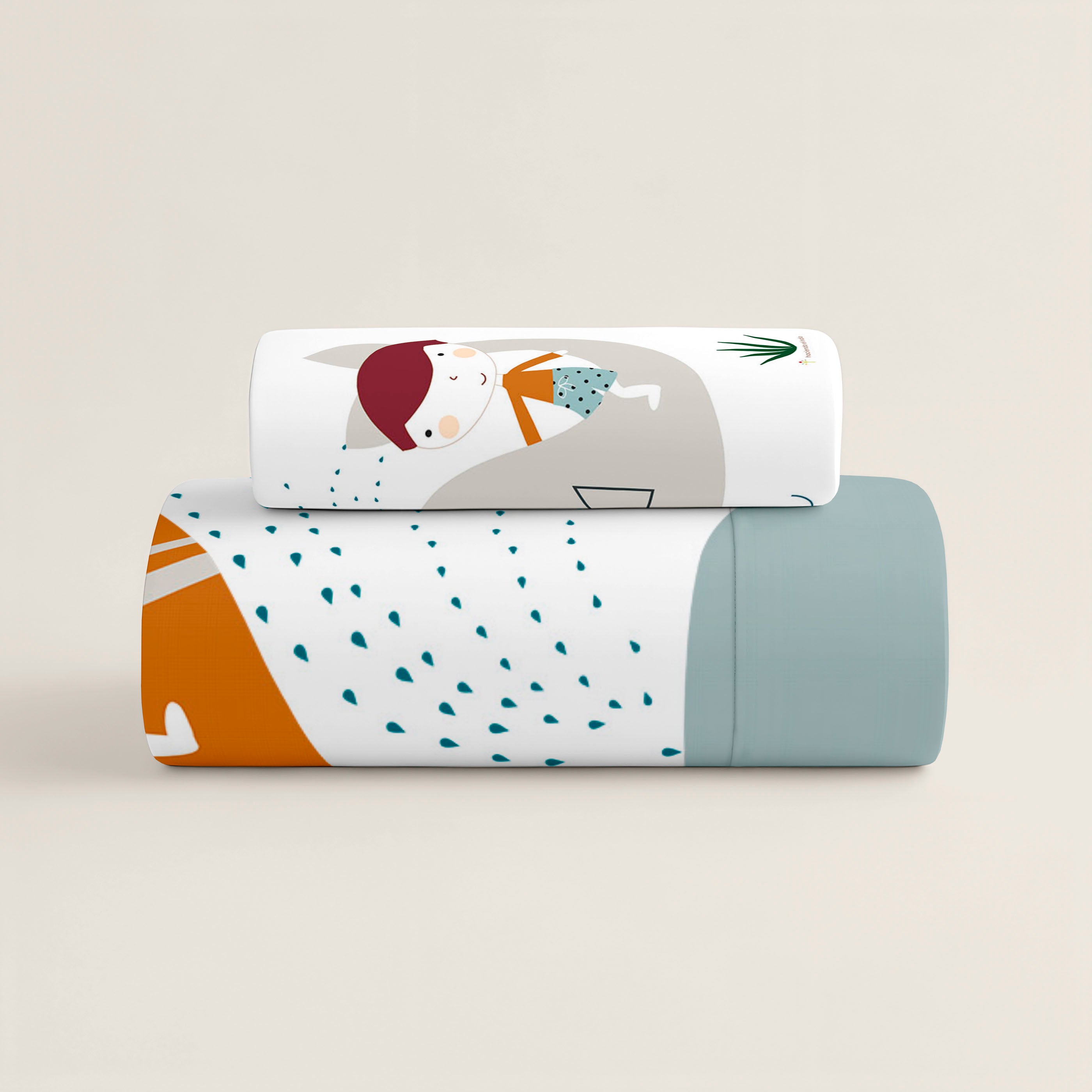 PARURE DE DRAP BERCEAU BÉBÉ SURF 100% COTON
