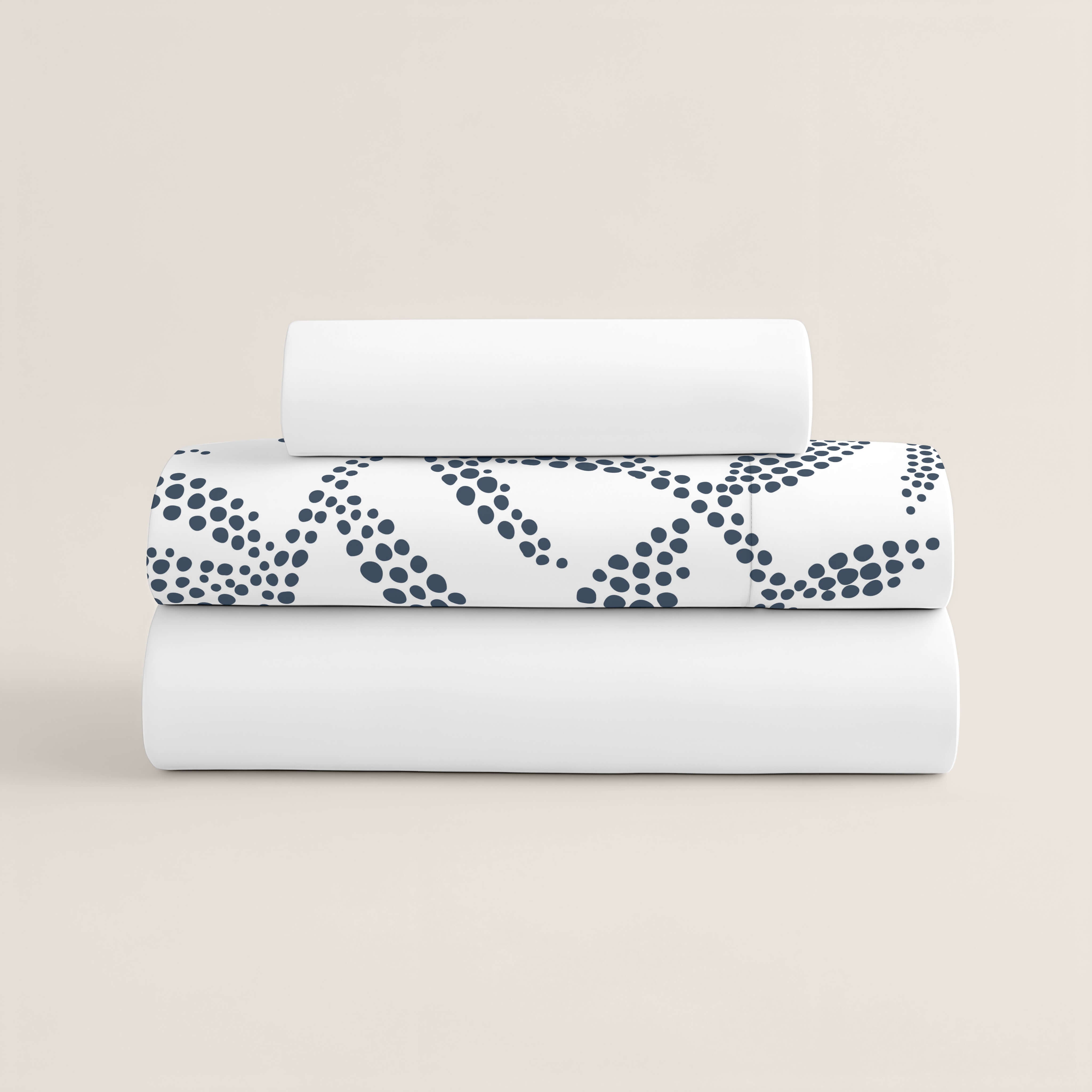 JUEGO SÁBANAS ESTAMPADAS WAKIA BLUE 100% ALGODÓN