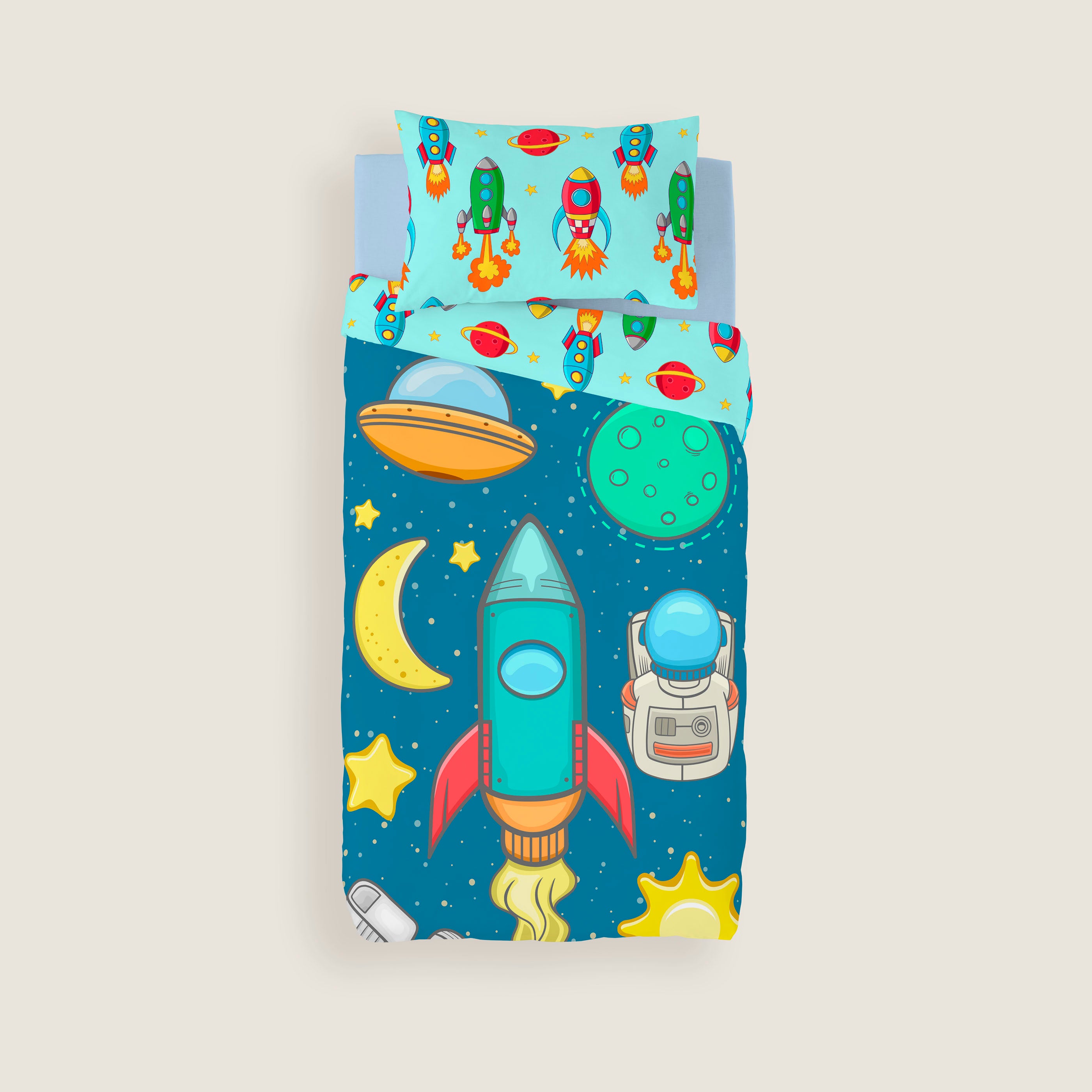 FUNDA NÓRDICA REVERSIBLE ESTAMPADA INFANTIL GALA 100% ALGODÓN