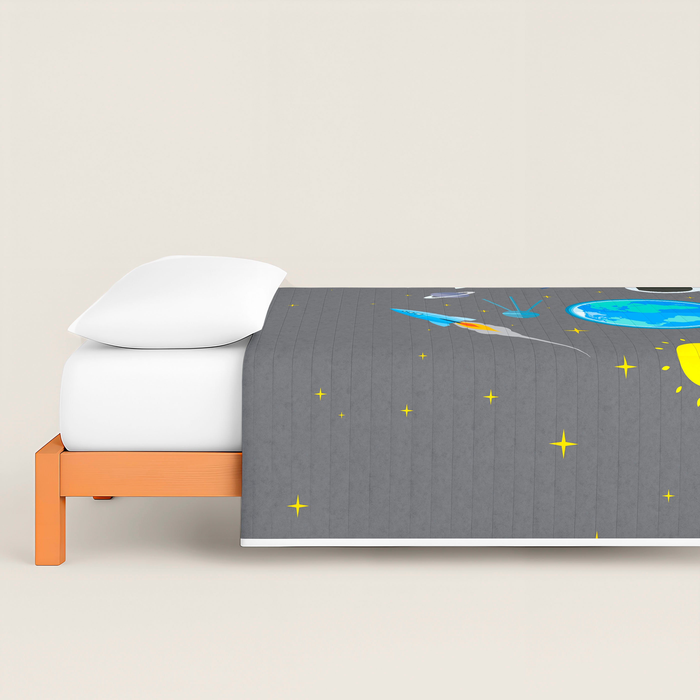 COLCHA BOUTI REVERSIBLE ESTAMPADA INFANTIL BERTO 100% ALGODÓN