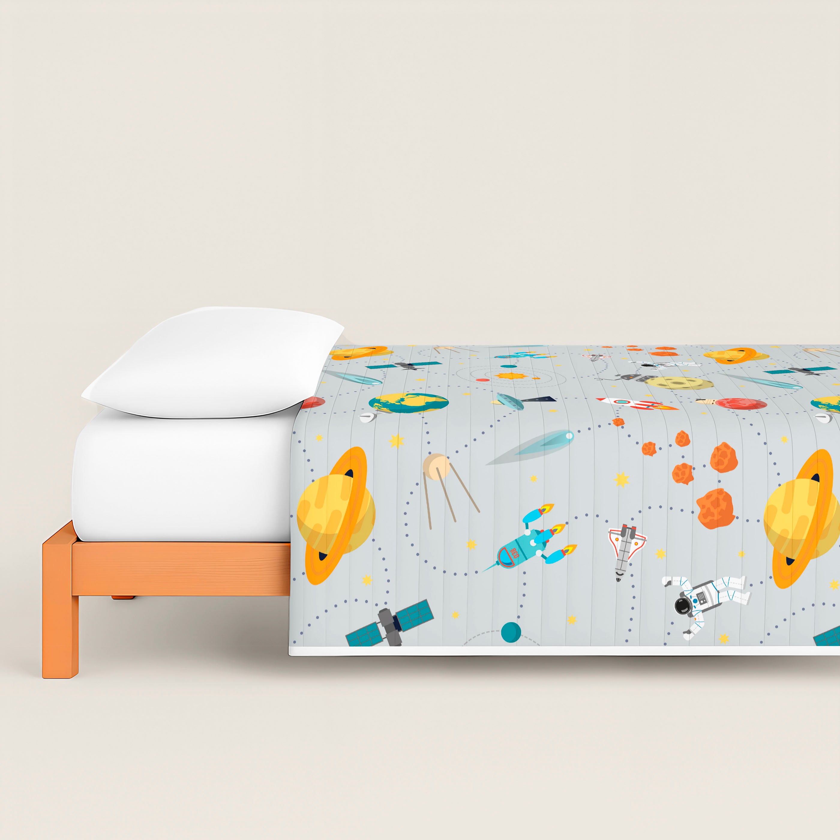 COLCHA BOUTI REVERSIBLE ESTAMPADA INFANTIL BERTO 100% ALGODÓN