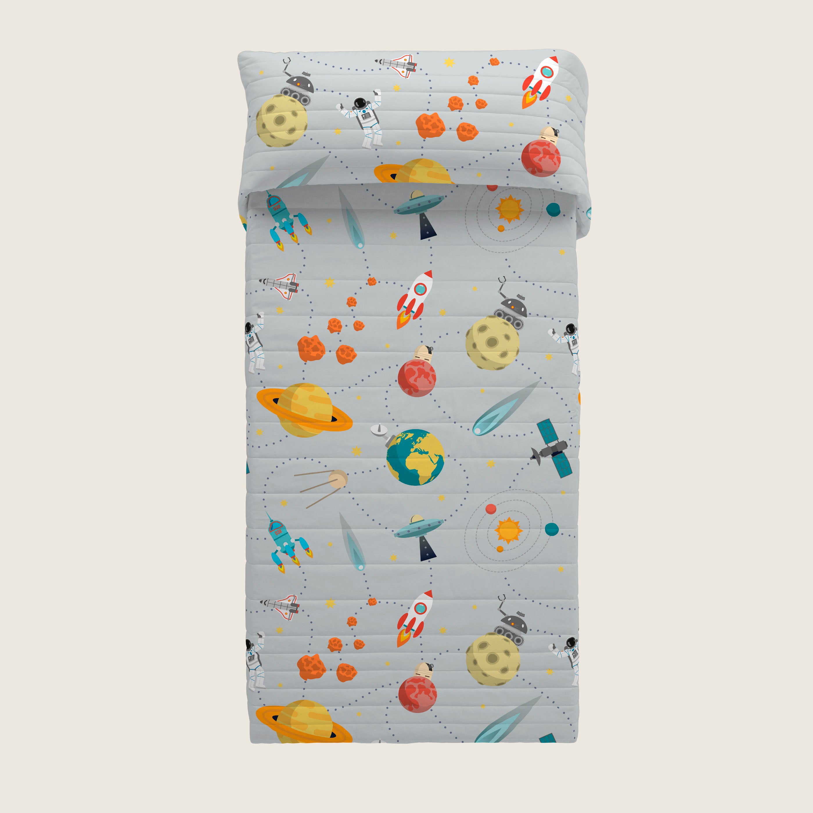 COLCHA BOUTI REVERSIBLE ESTAMPADA INFANTIL BERTO 100% ALGODÓN