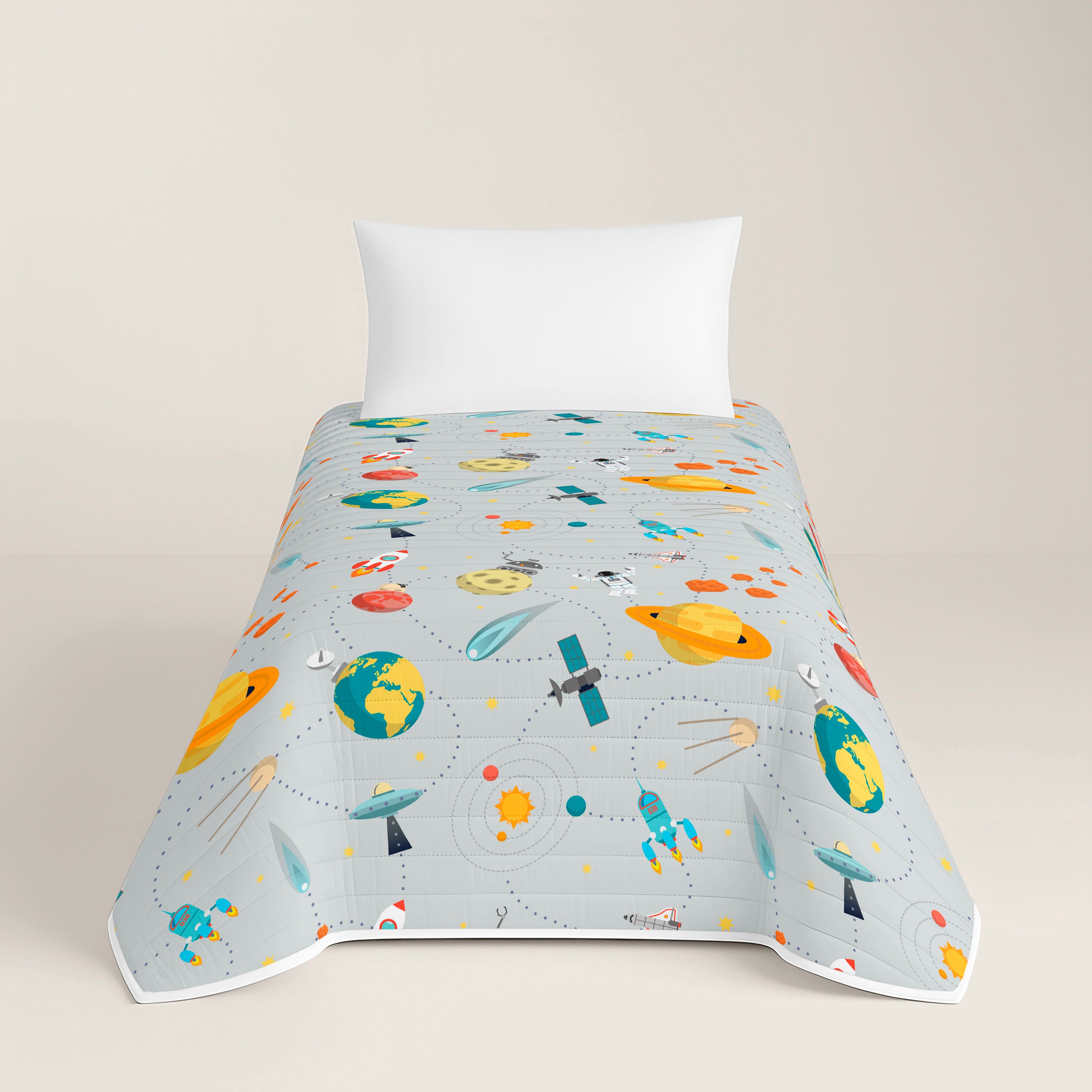 COLCHA BOUTI REVERSIBLE ESTAMPADA INFANTIL BERTO 100% ALGODÓN