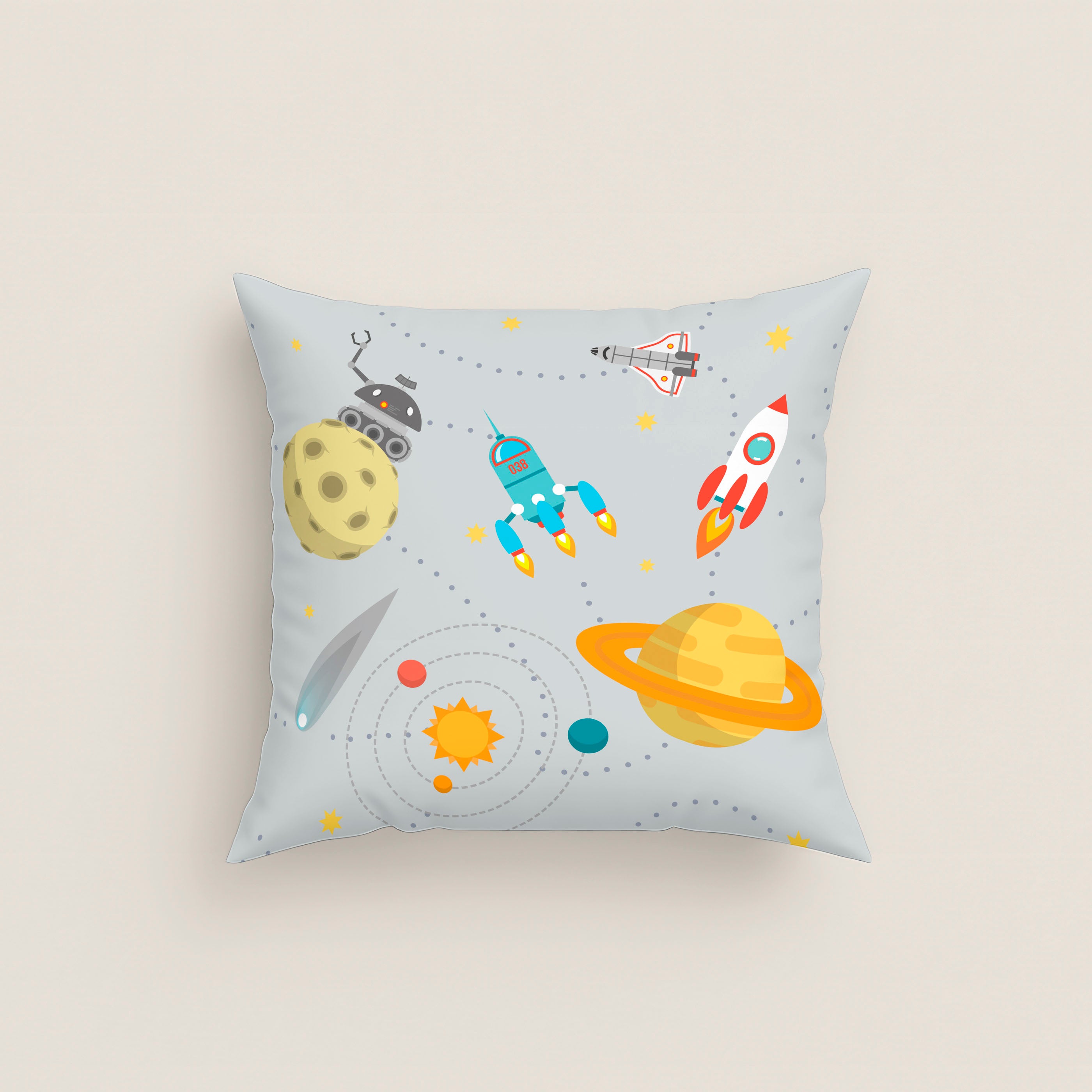 FUNDA DE COJÍN INFANTIL ESTAMPADO BERTO 100% ALGODÓN