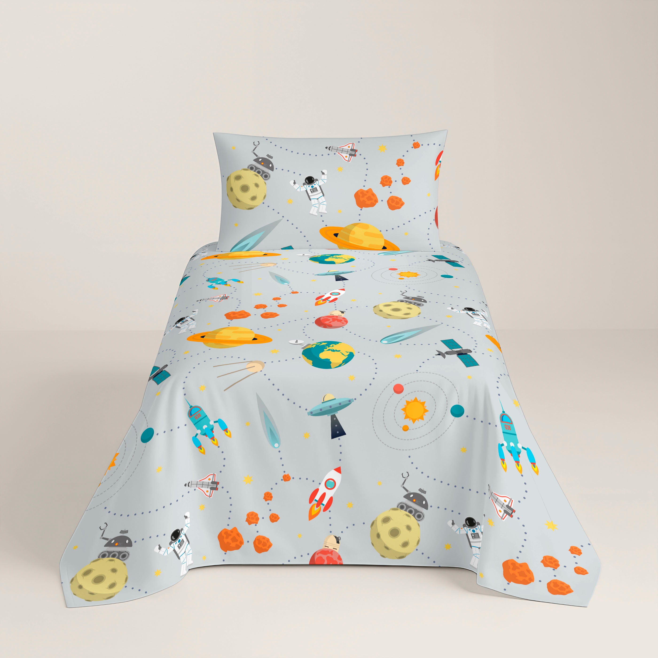 FUNDA NÓRDICA REVERSIBLE ESTAMPADA INFANTIL BERTO 100% ALGODÓN