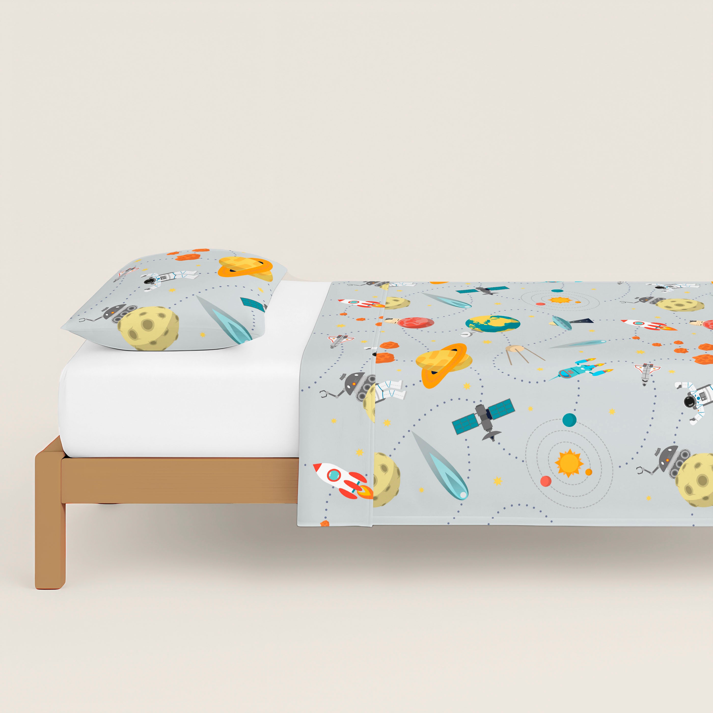 JUEGO SÁBANAS ESTAMPADAS INFANTIL BERTO B 100% ALGODÓN