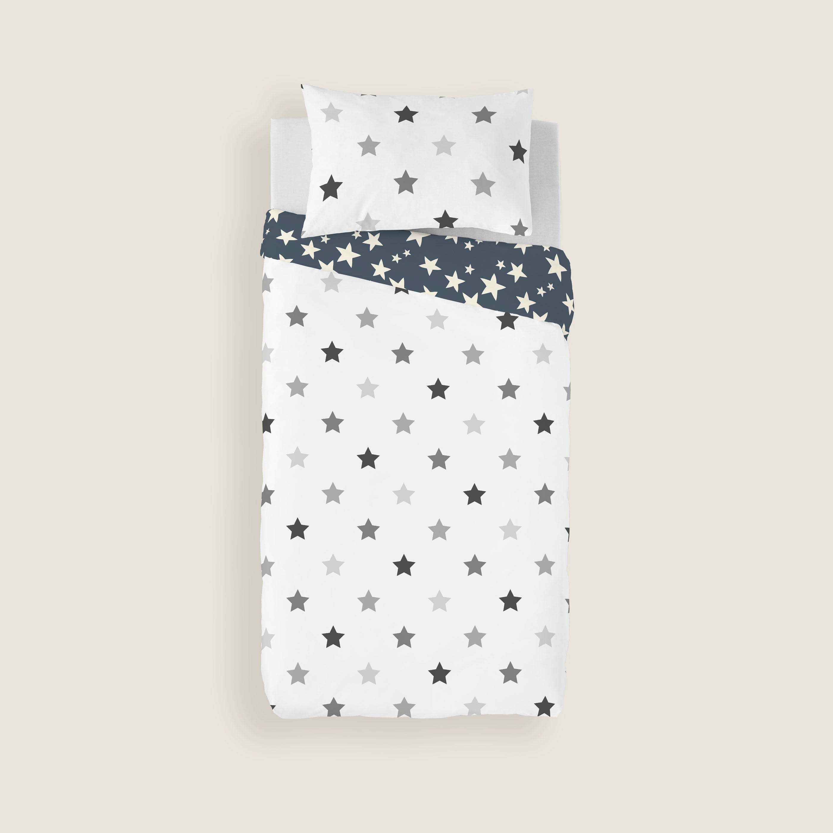FUNDA NÓRDICA REVERSIBLE ESTAMPADA INFANTIL INDIGO 100% ALGODÓN
