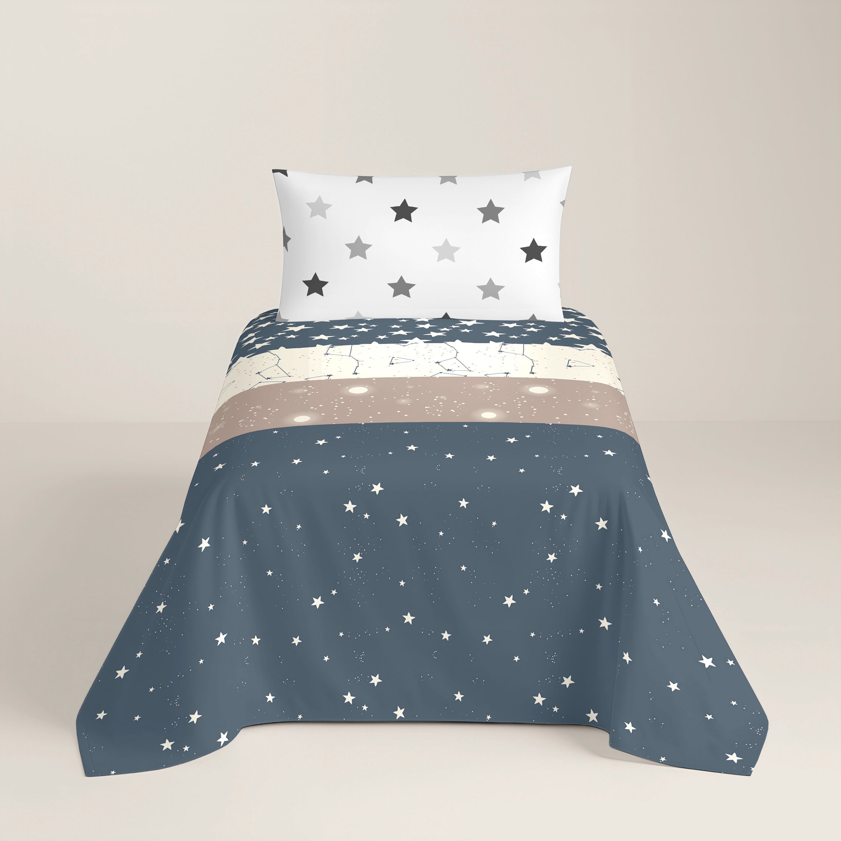 FUNDA NÓRDICA REVERSIBLE ESTAMPADA INFANTIL INDIGO 100% ALGODÓN