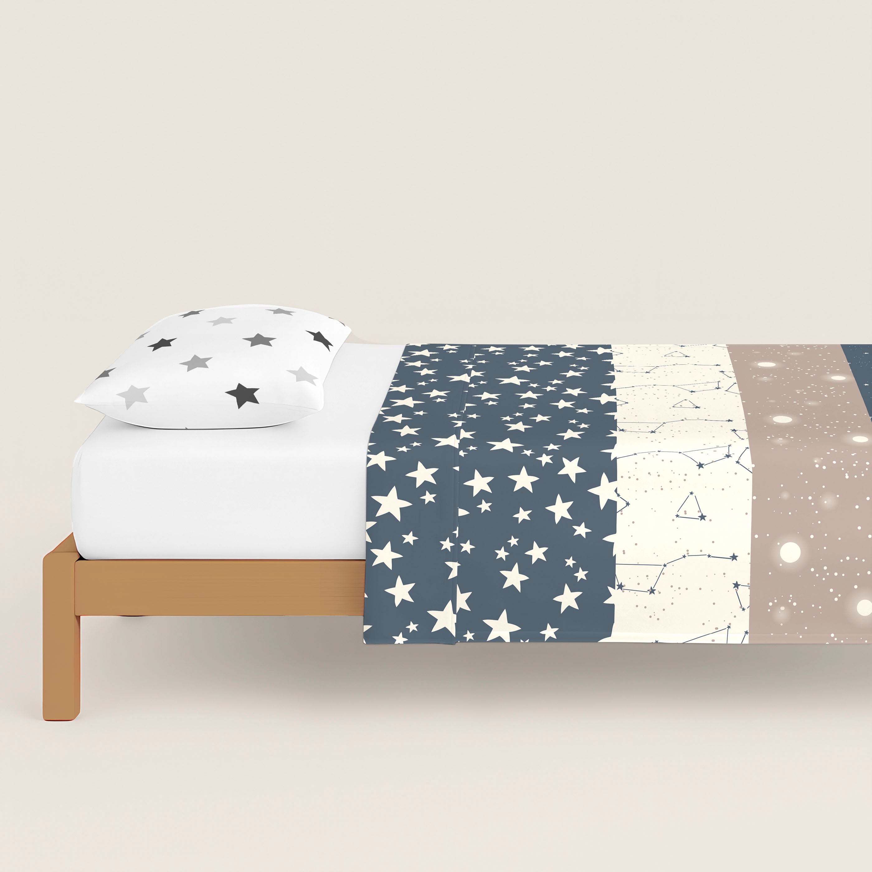 JUEGO SÁBANAS ESTAMPADAS INFANTIL INDIGO A 100% ALGODÓN