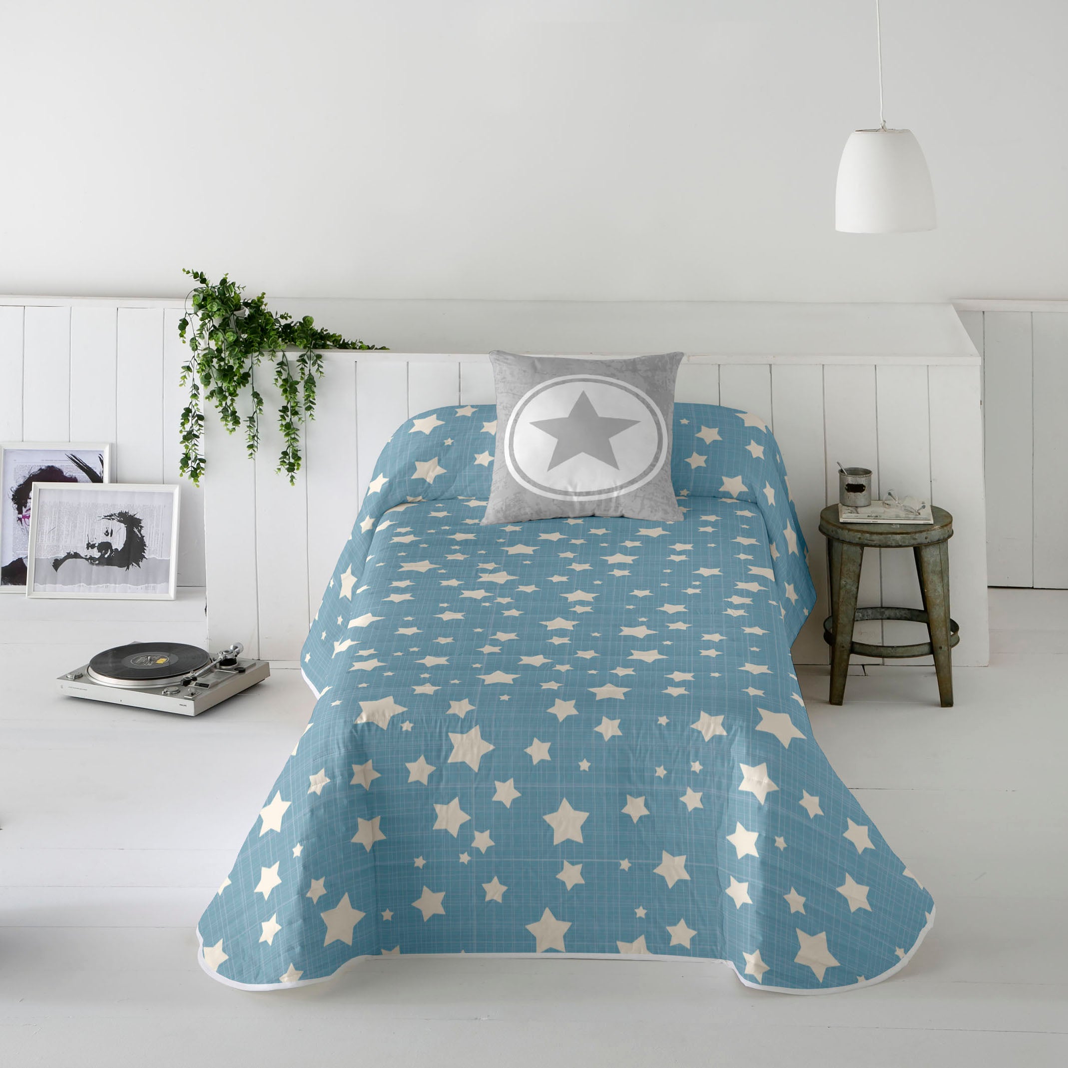 COLCHA BOUTI REVERSIBLE ESTAMPADA INFANTIL IVETT 100% ALGODÓN