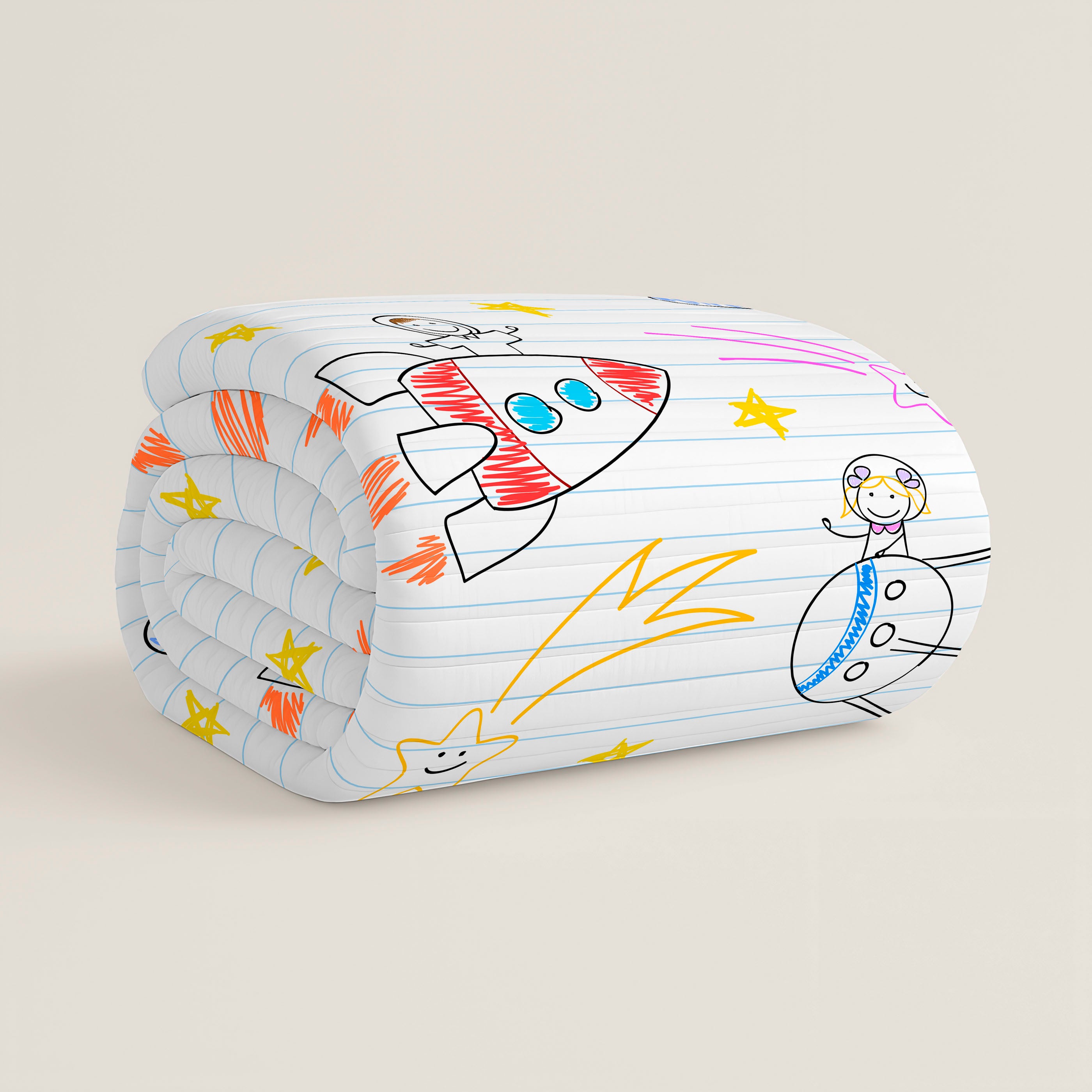 COLCHA BOUTI REVERSIBLE ESTAMPADA INFANTIL LLUC 100% ALGODÓN