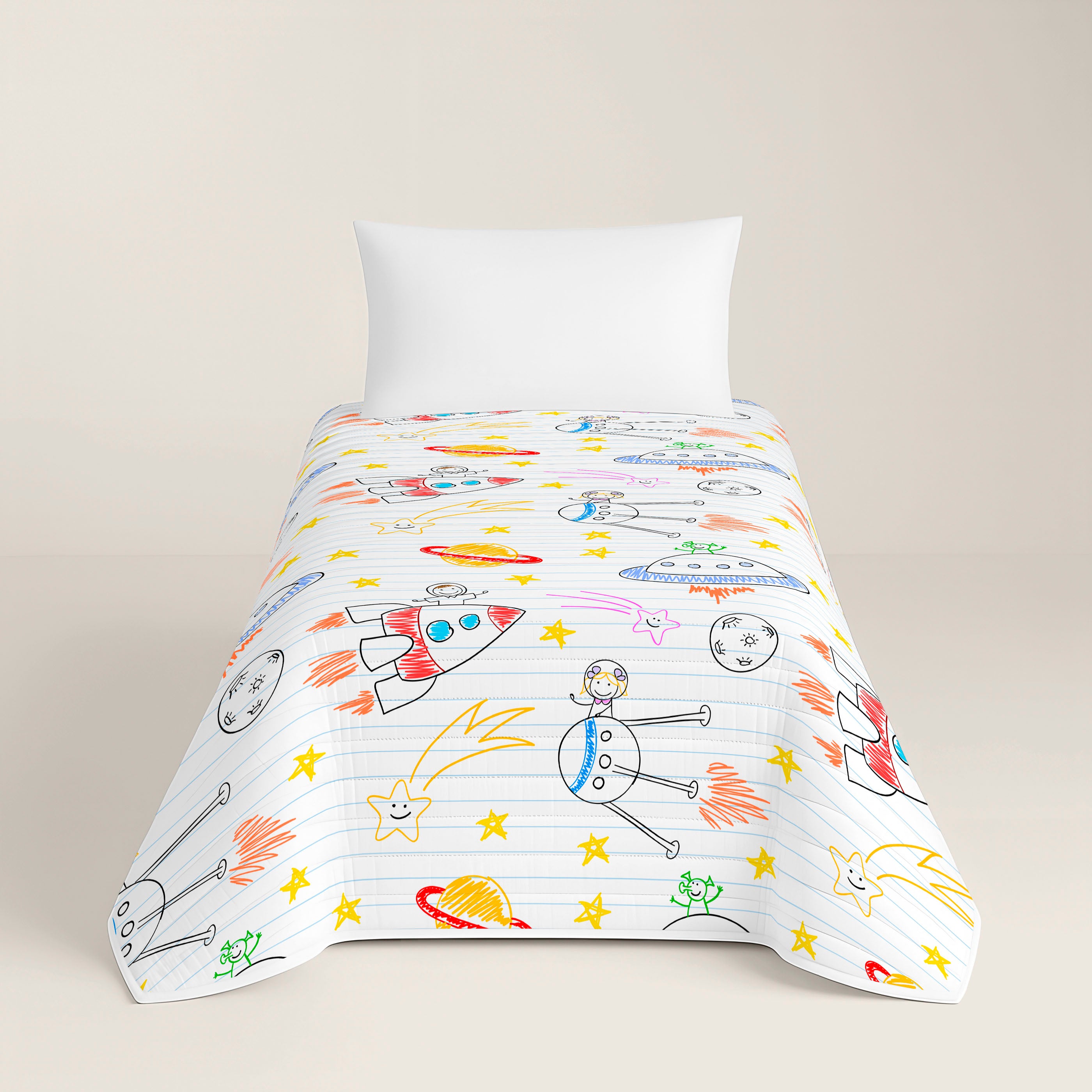 COLCHA BOUTI REVERSIBLE ESTAMPADA INFANTIL LLUC 100% ALGODÓN