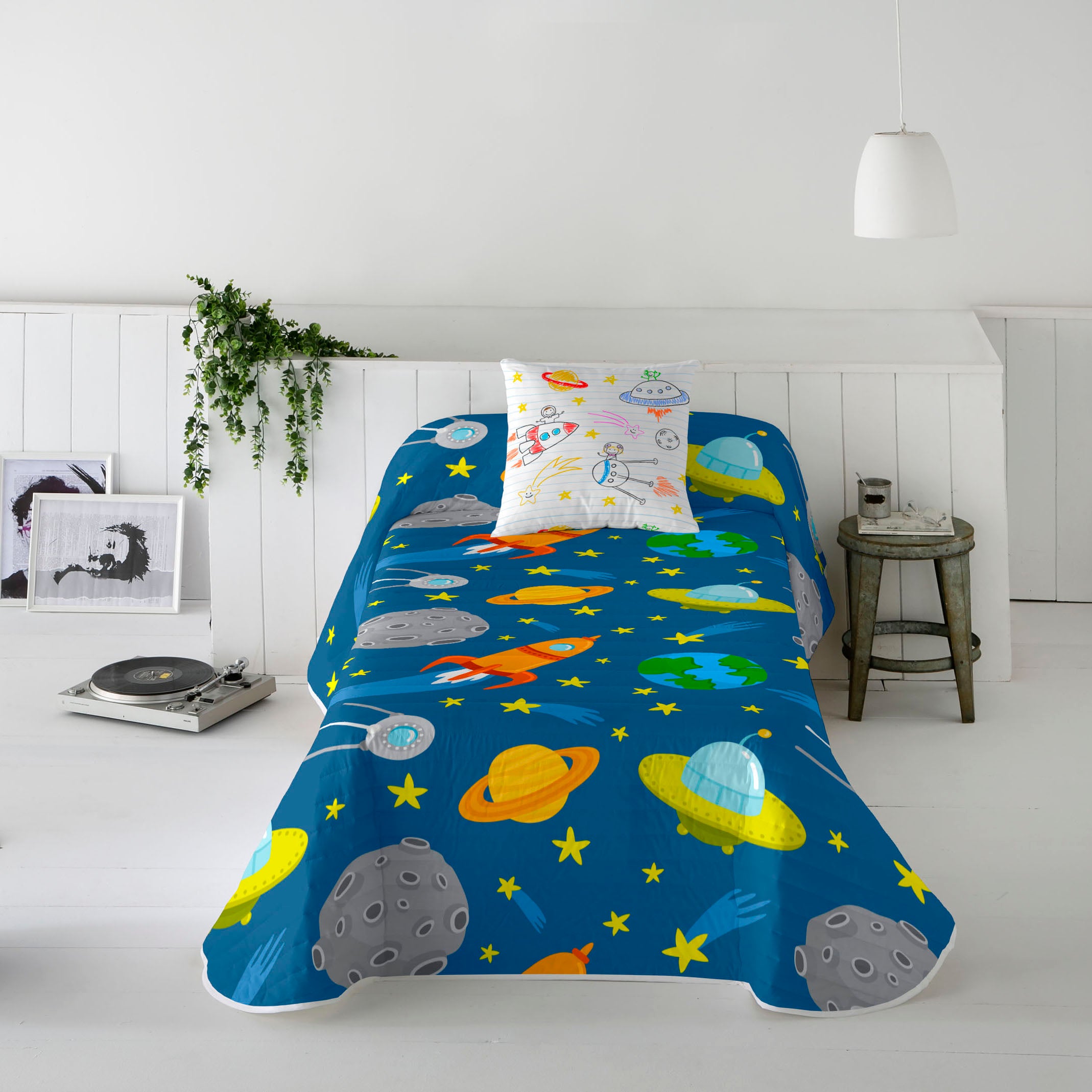 COLCHA BOUTI REVERSIBLE ESTAMPADA INFANTIL LLUC 100% ALGODÓN