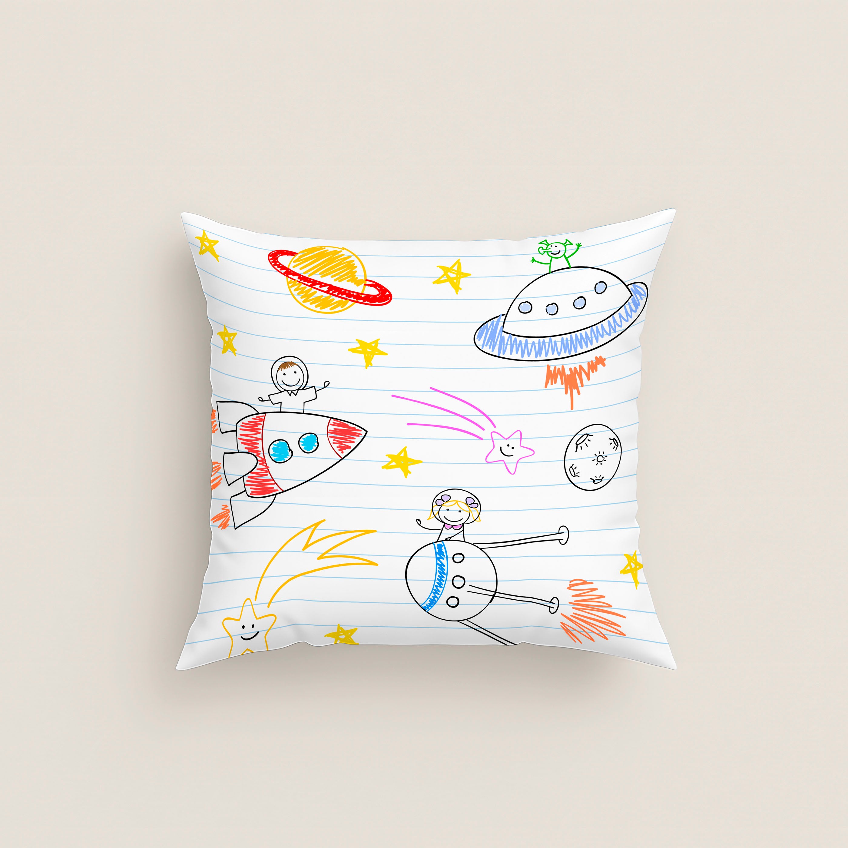 FUNDA DE COJÍN INFANTIL ESTAMPADO LLUC 100% ALGODÓN