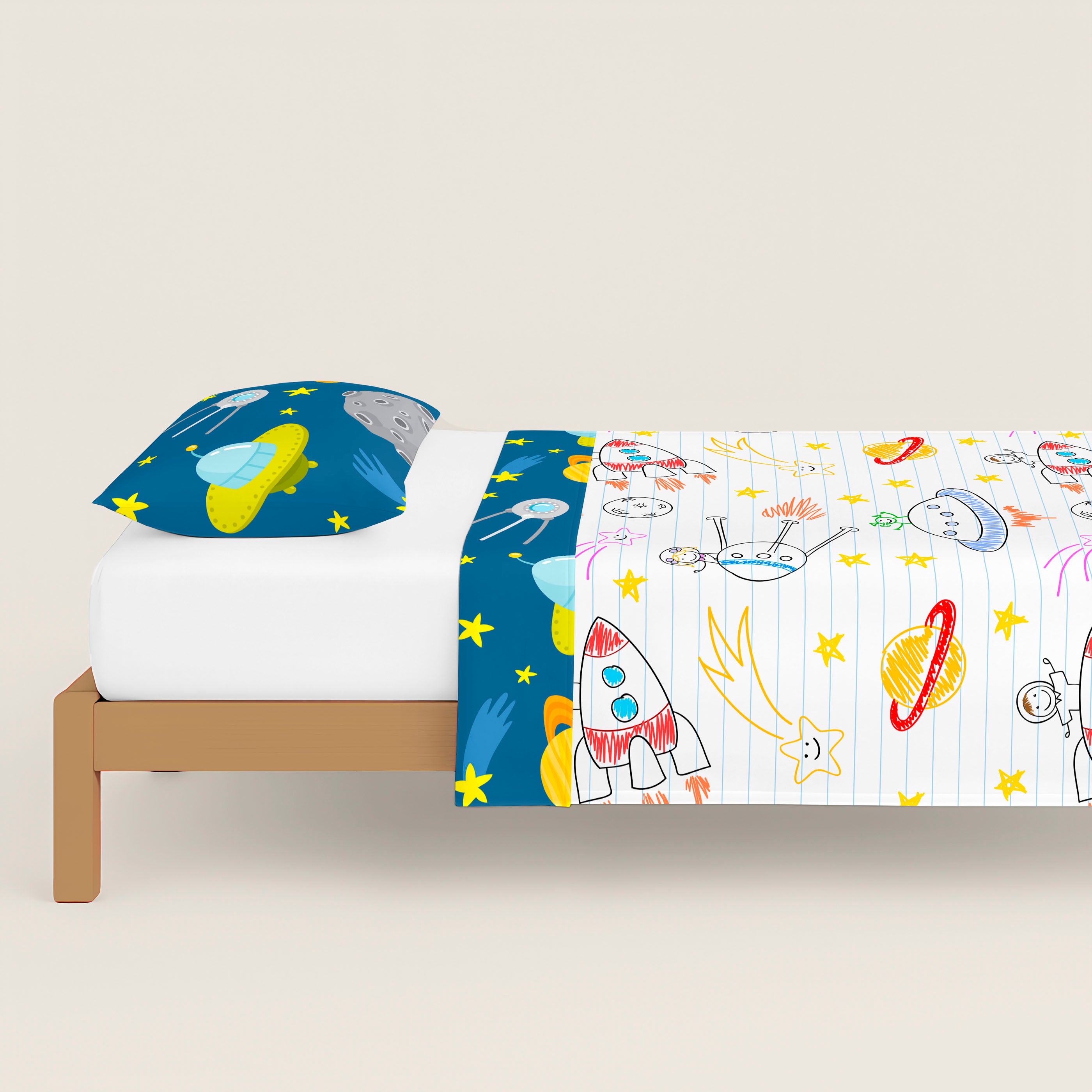 FUNDA NÓRDICA REVERSIBLE ESTAMPADA INFANTIL LLUC 100% ALGODÓN