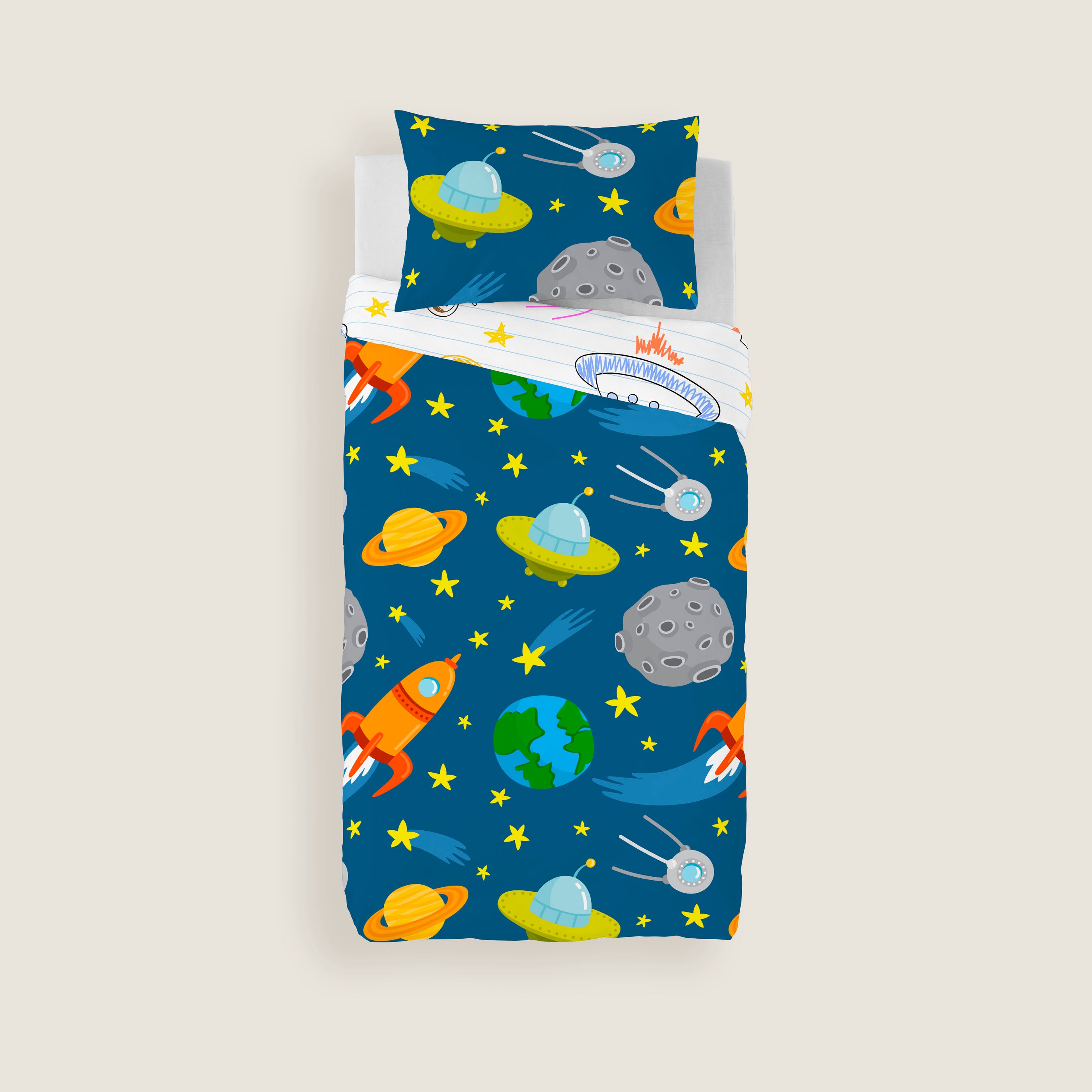 FUNDA NÓRDICA REVERSIBLE ESTAMPADA INFANTIL LLUC 100% ALGODÓN