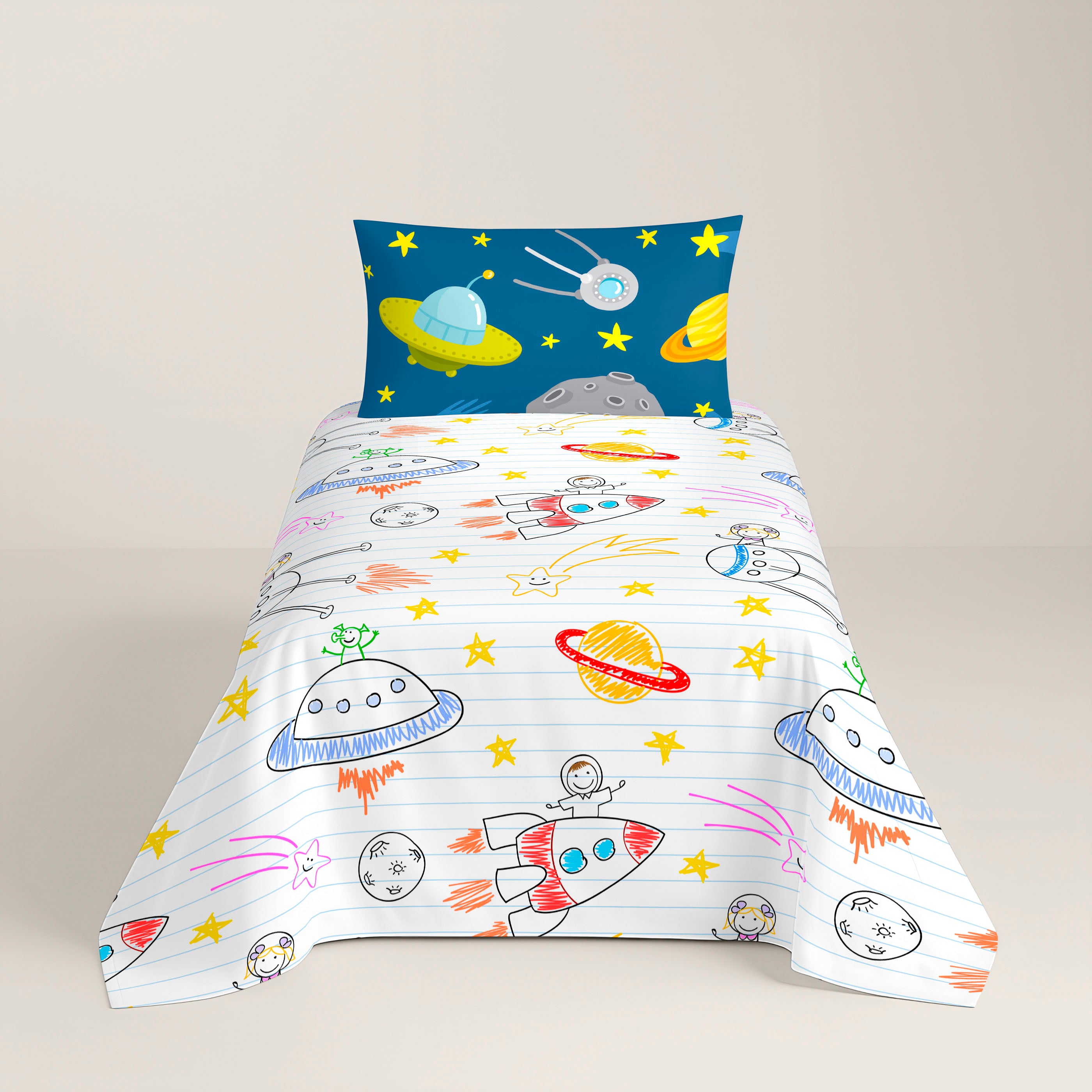 FUNDA NÓRDICA REVERSIBLE ESTAMPADA INFANTIL LLUC 100% ALGODÓN
