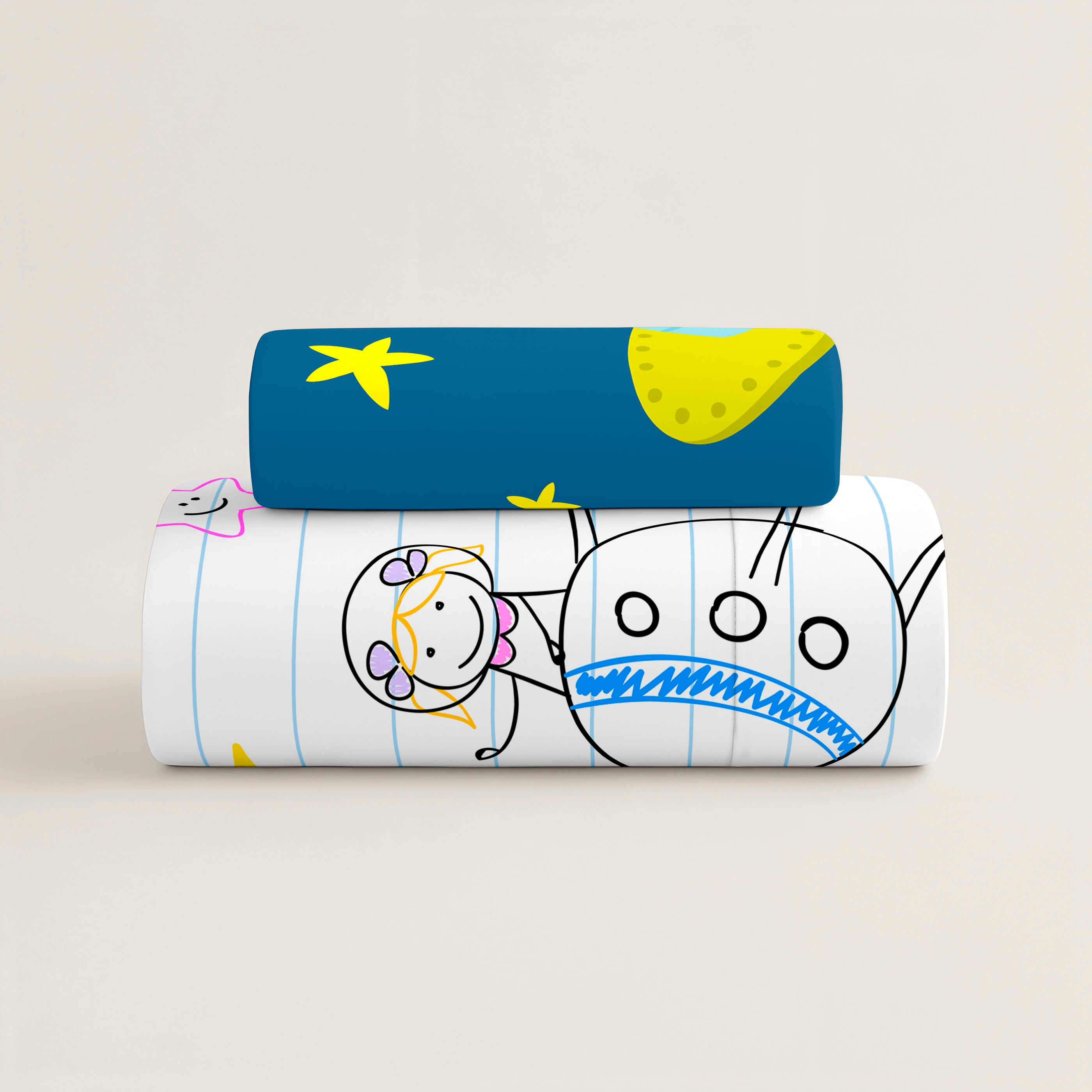 JUEGO SÁBANAS ESTAMPADAS INFANTIL LLUC B 100% ALGODÓN