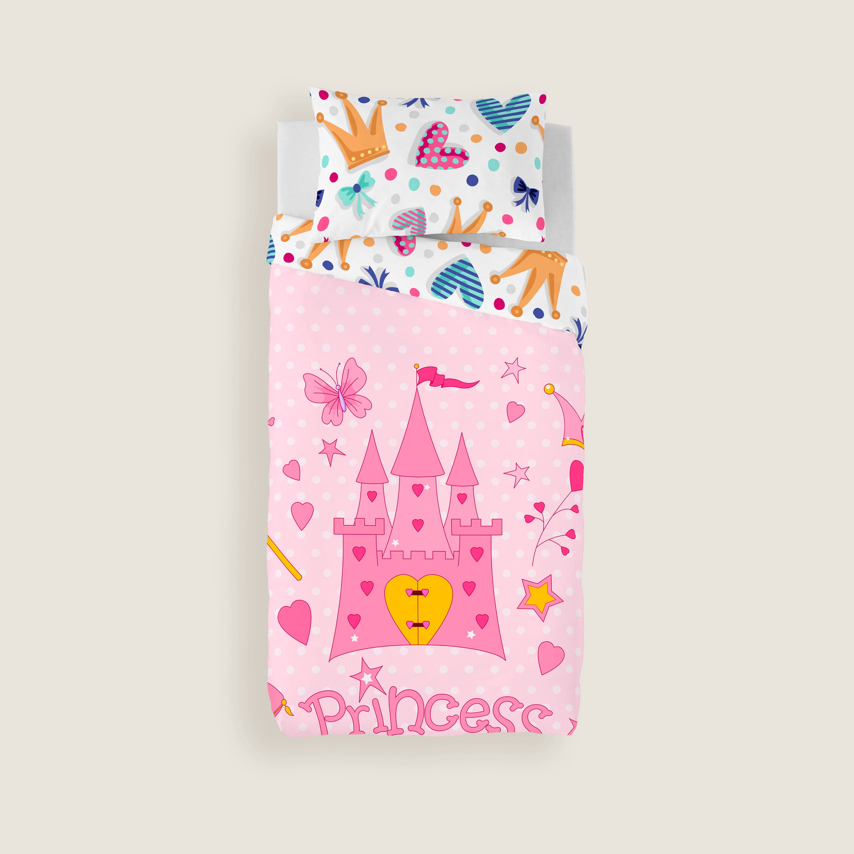 FUNDA NÓRDICA REVERSIBLE ESTAMPADA INFANTIL MARGOT 100% ALGODÓN