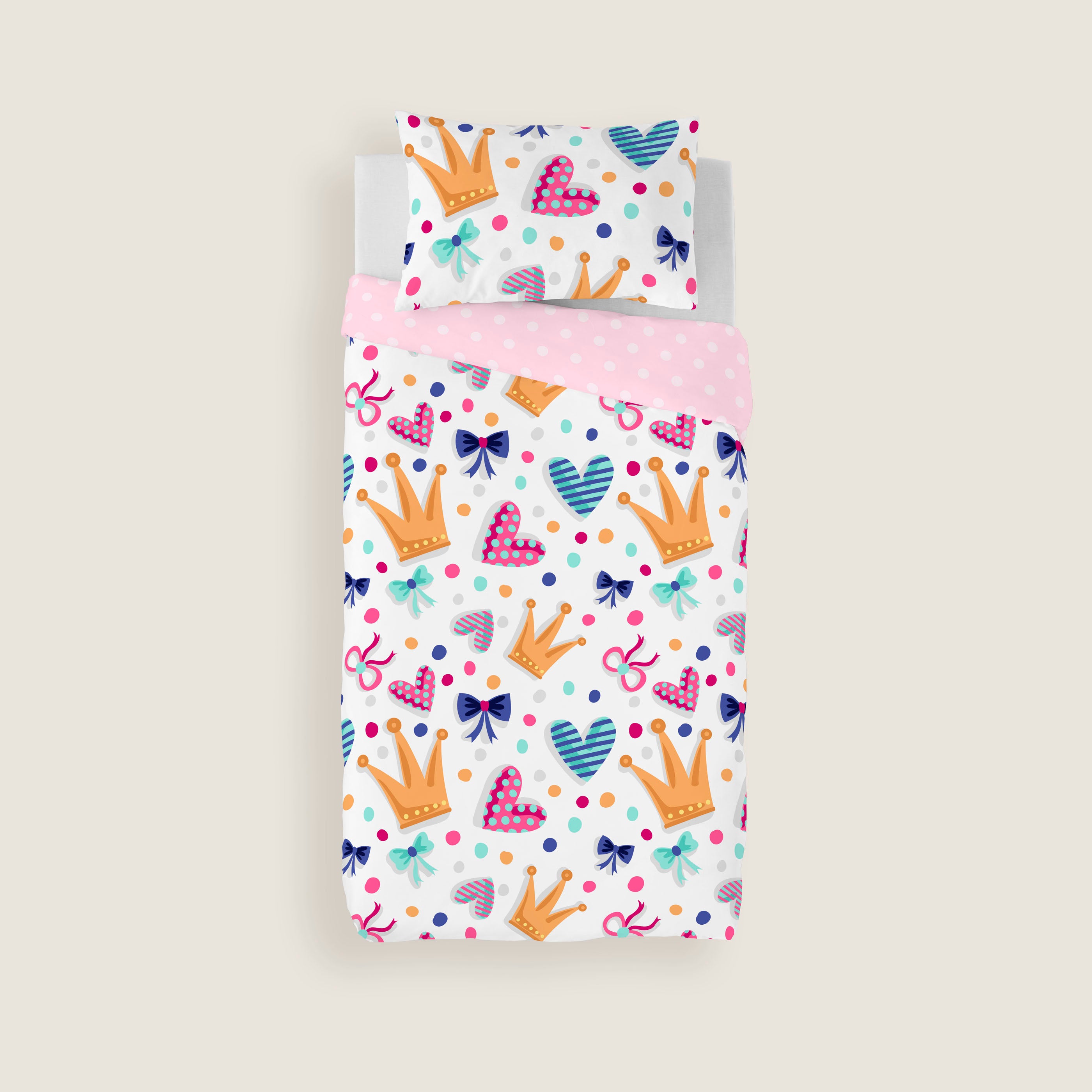 FUNDA NÓRDICA REVERSIBLE ESTAMPADA INFANTIL MARGOT 100% ALGODÓN