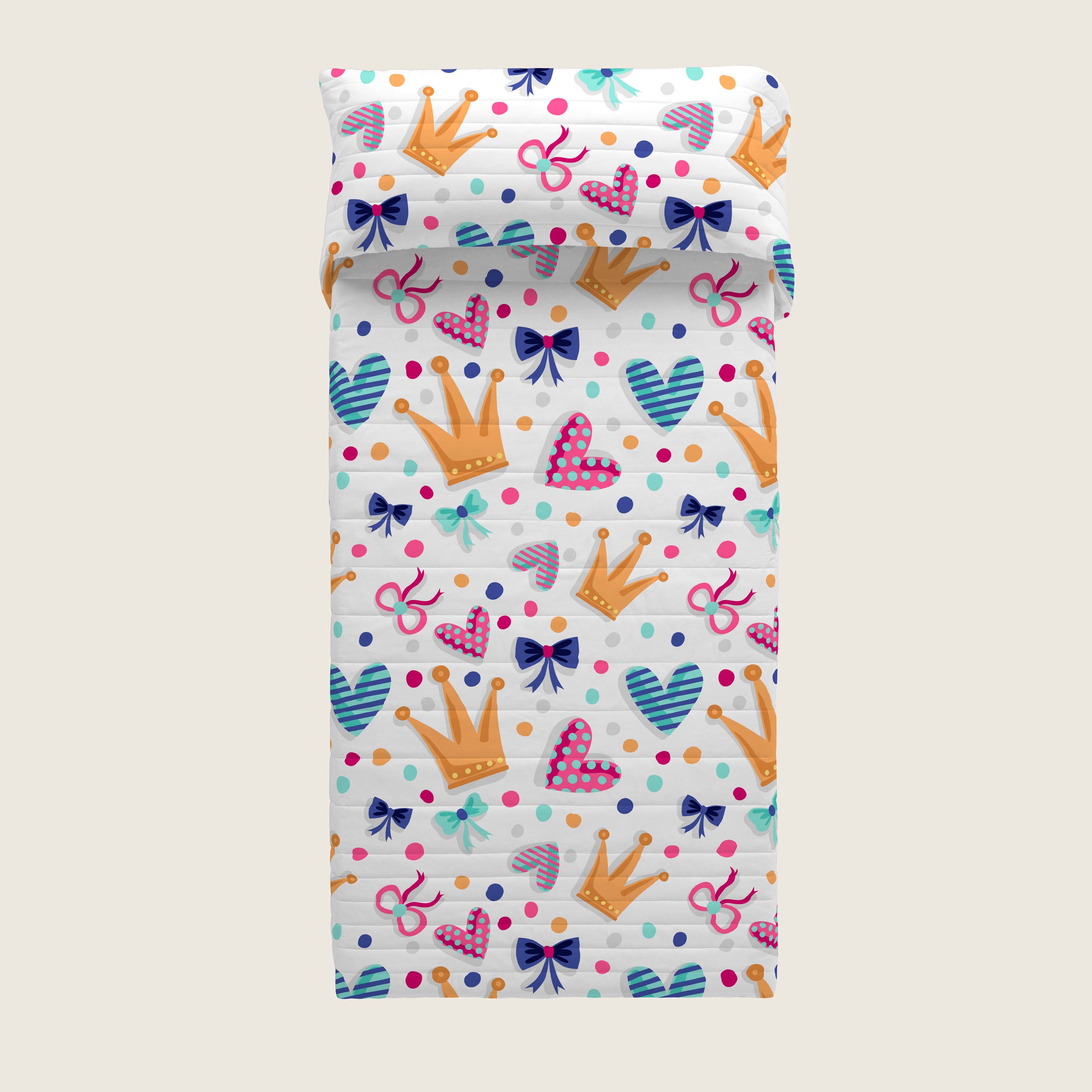 COLCHA BOUTI REVERSIBLE ESTAMPADA INFANTIL MARGOT 100% ALGODÓN