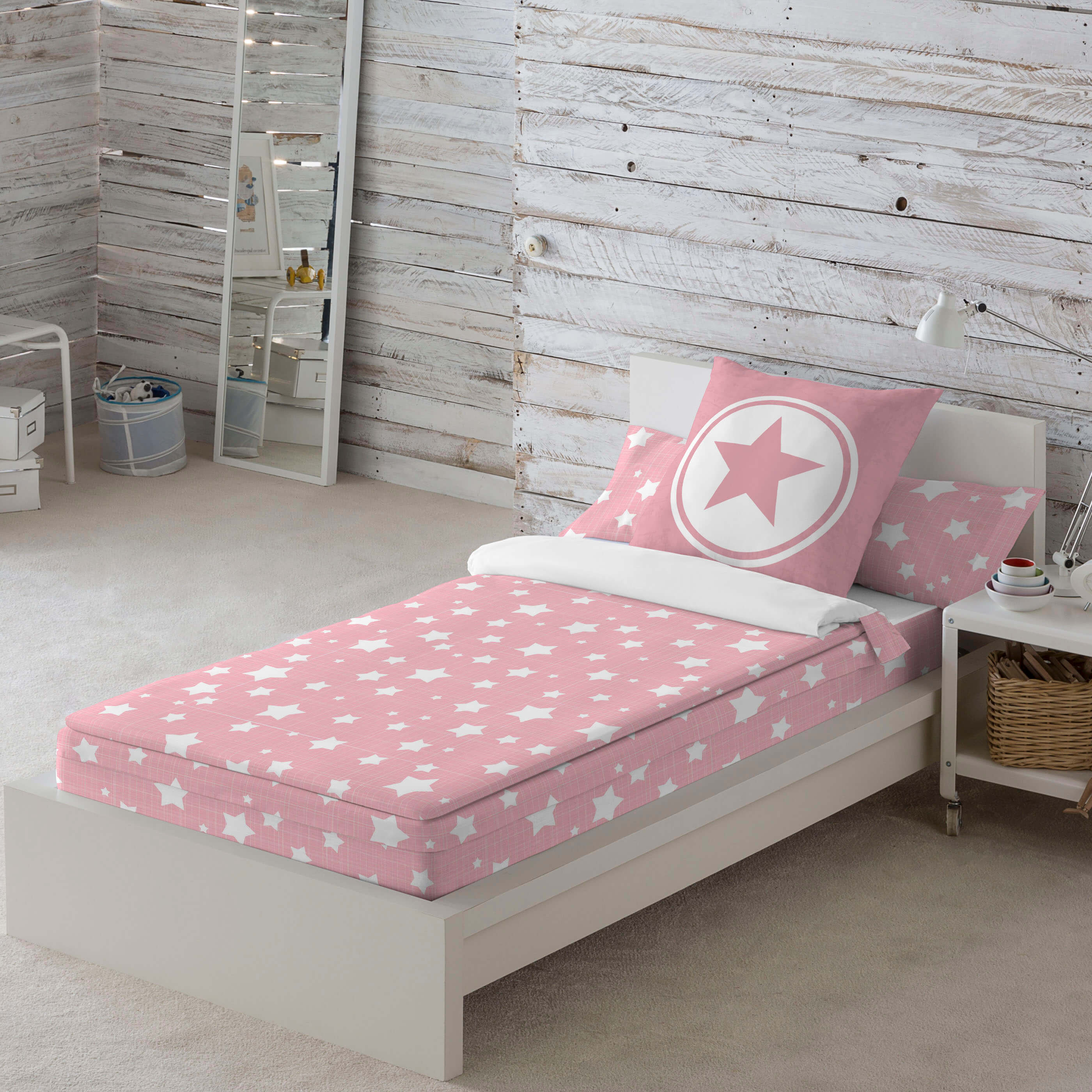 SACO NÓRDICO INFANTIL IVETT B ROSA 100% ALGODÓN