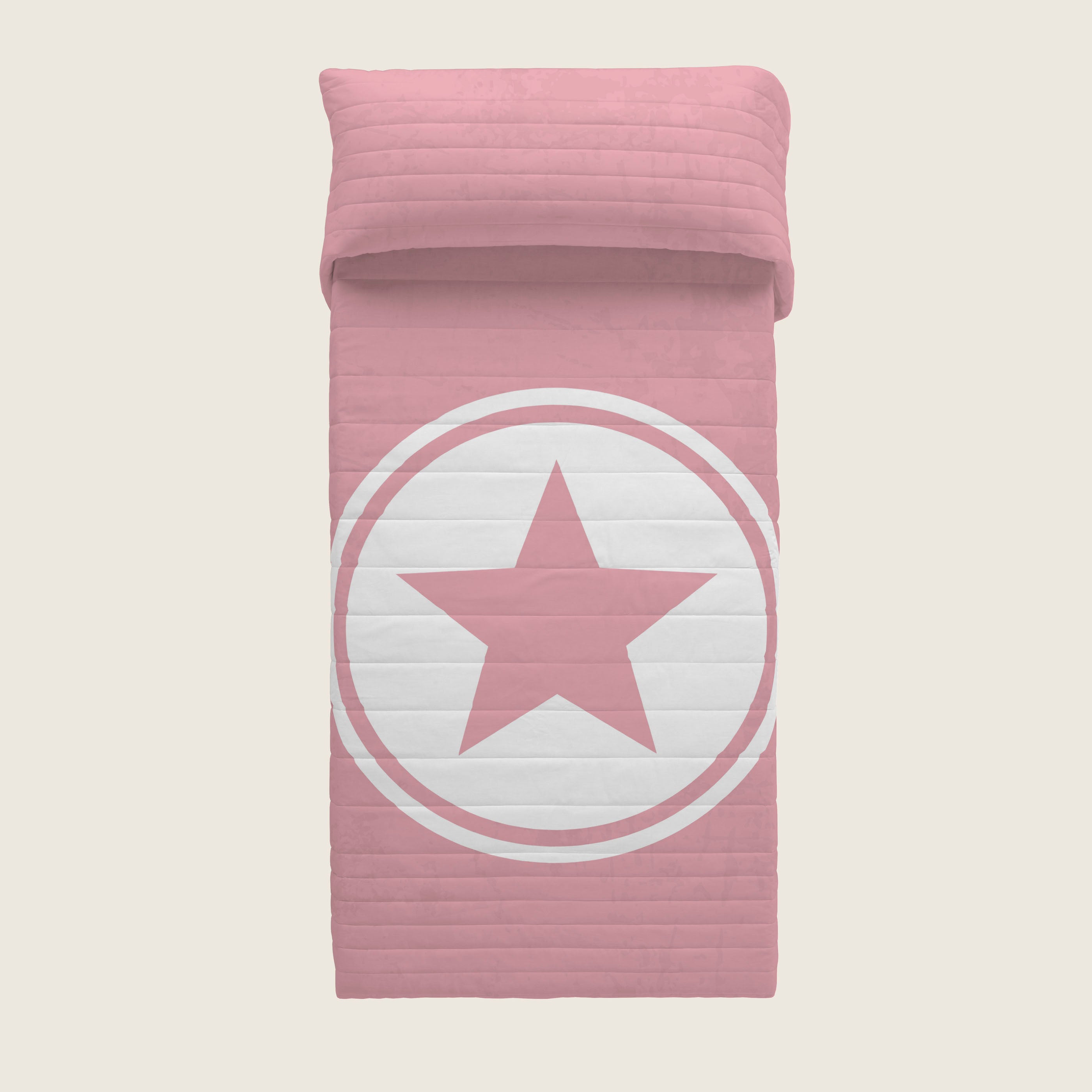 COLCHA BOUTI REVERSIBLE ESTAMPADA INFANTIL IVETT ROSA 100% ALGODÓN