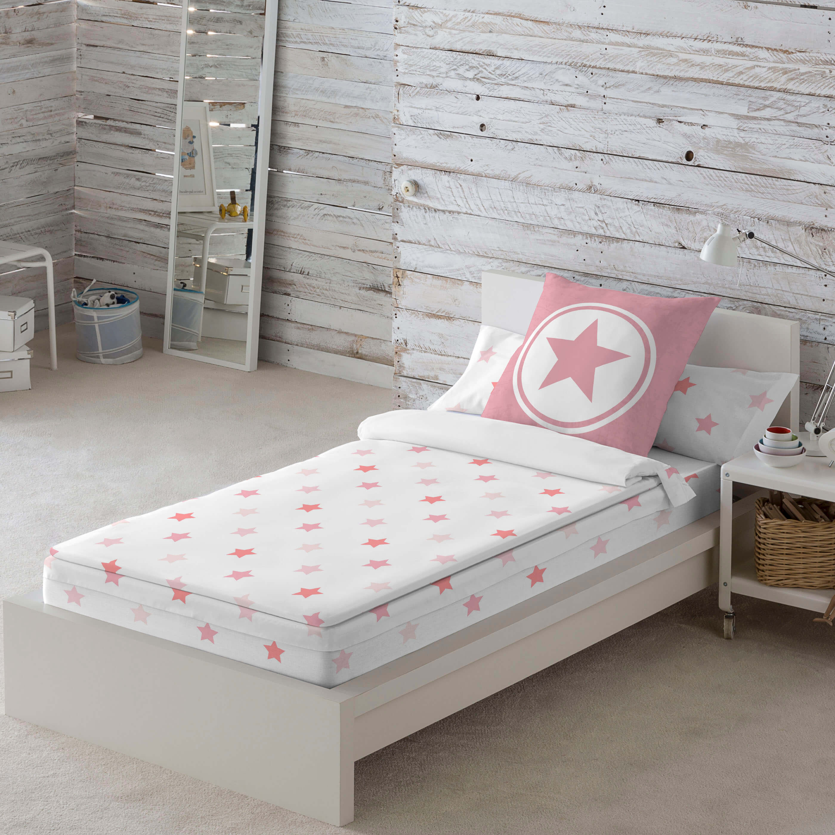 SACO NÓRDICO INFANTIL INDIGO B ROSA 100% ALGODÓN