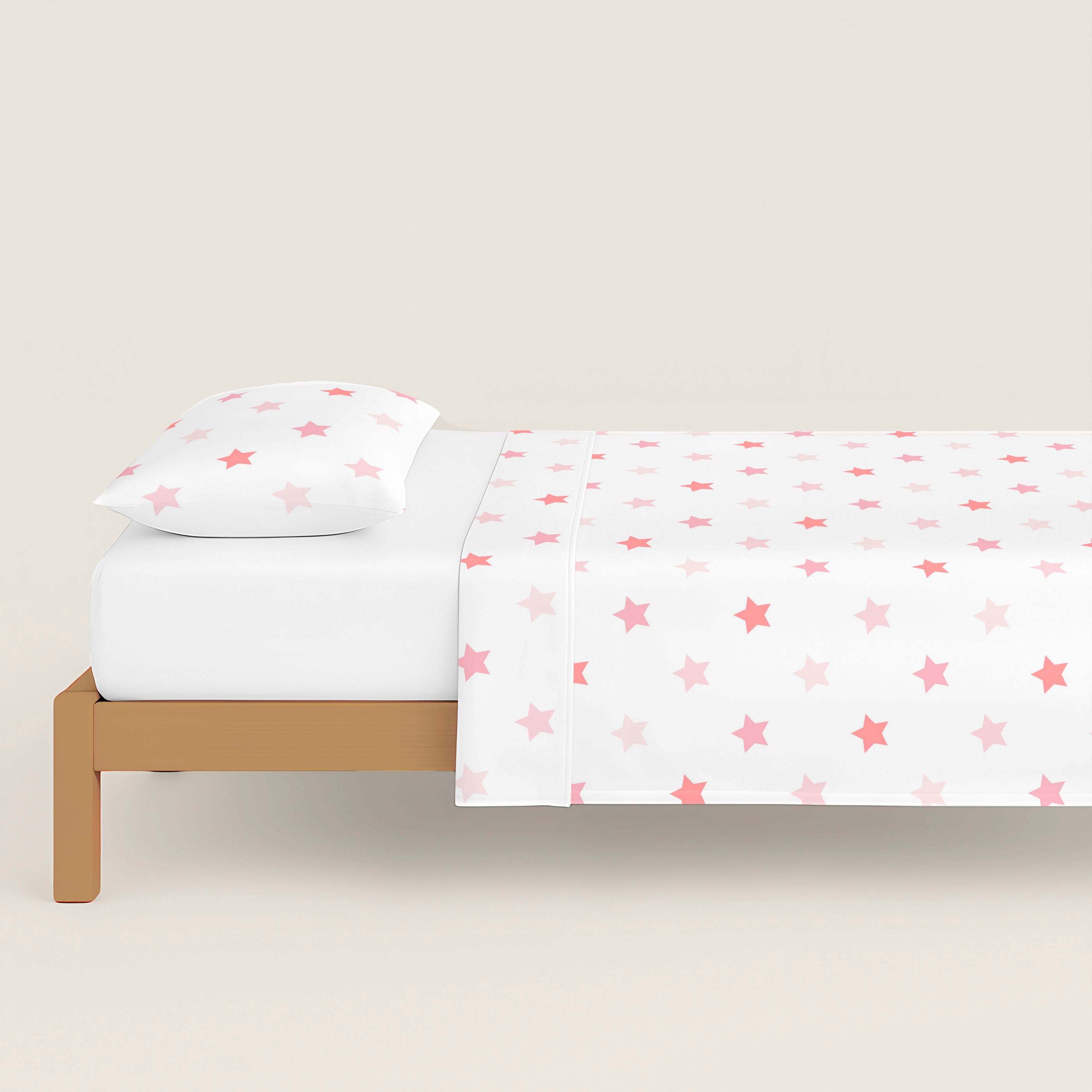 JUEGO SÁBANAS ESTAMPADAS INFANTIL INDIGO B ROSA 100% ALGODÓN