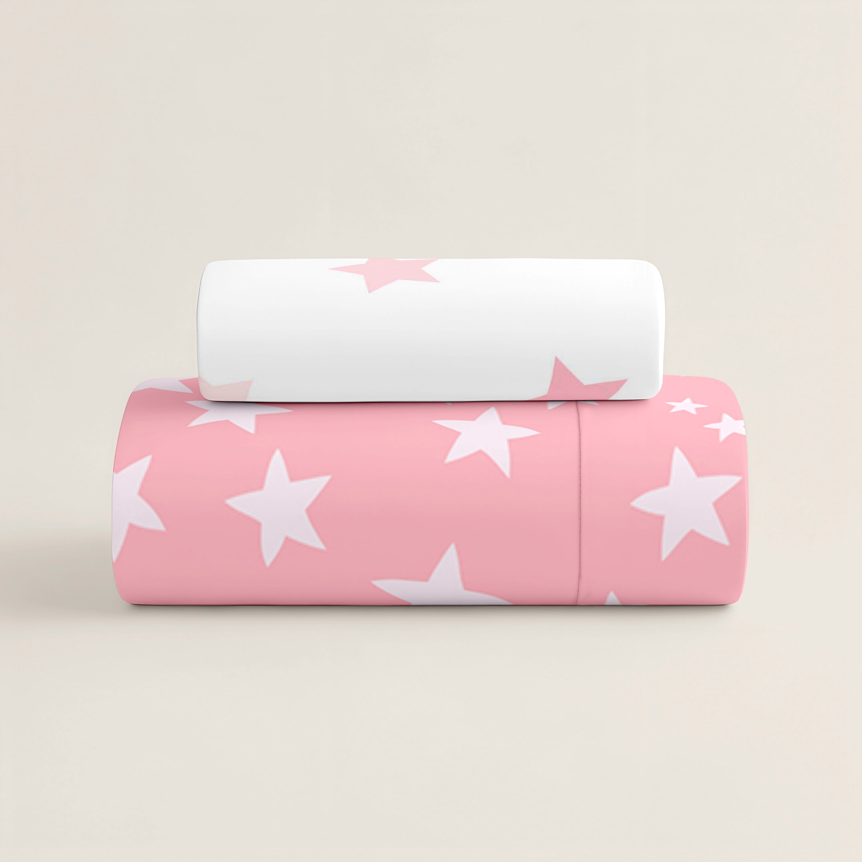 JUEGO SÁBANAS ESTAMPADAS INFANTIL INDIGO A ROSA 100% ALGODÓN